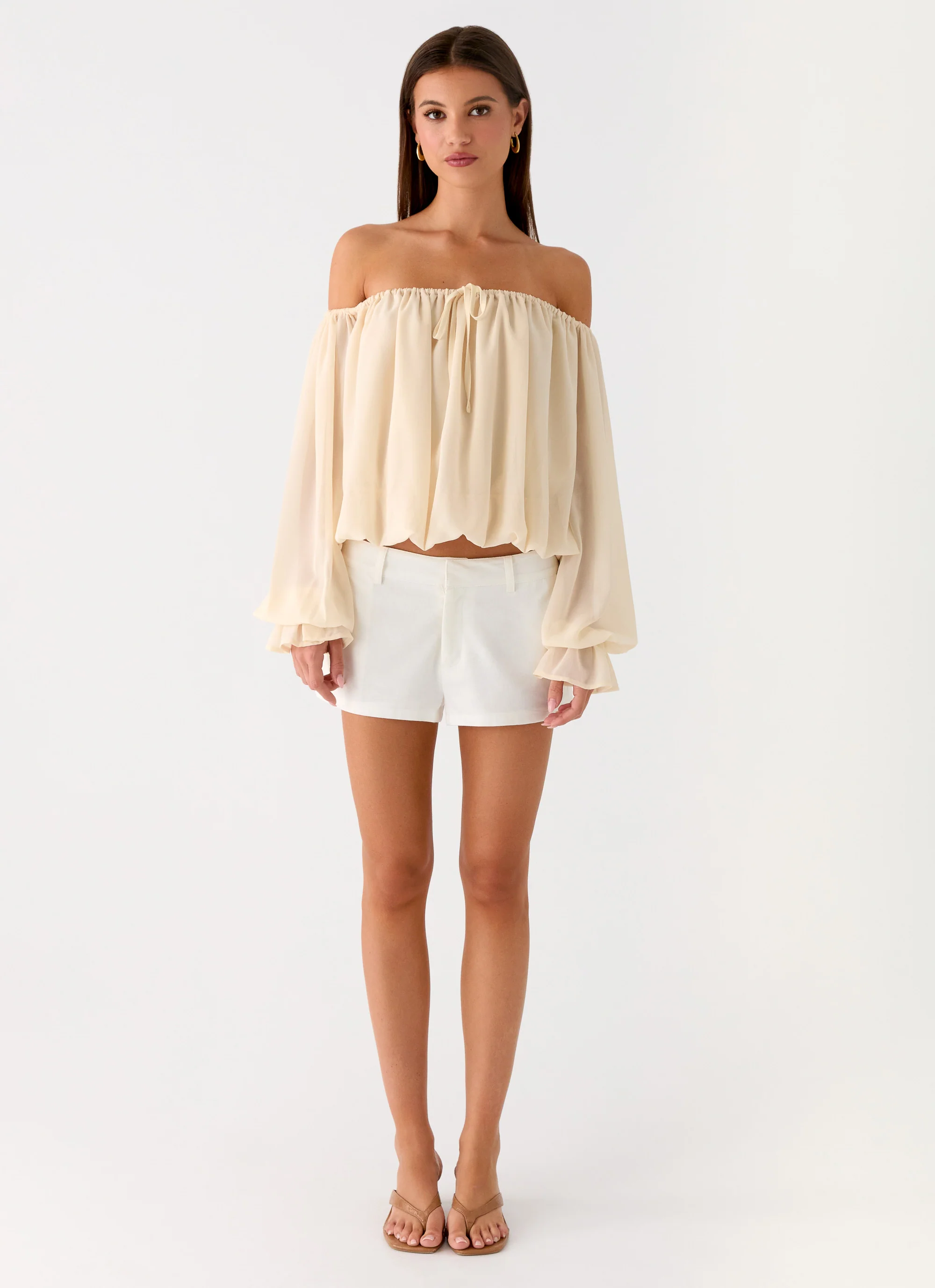Sandali Off Shoulder Top - Cream - Image 4