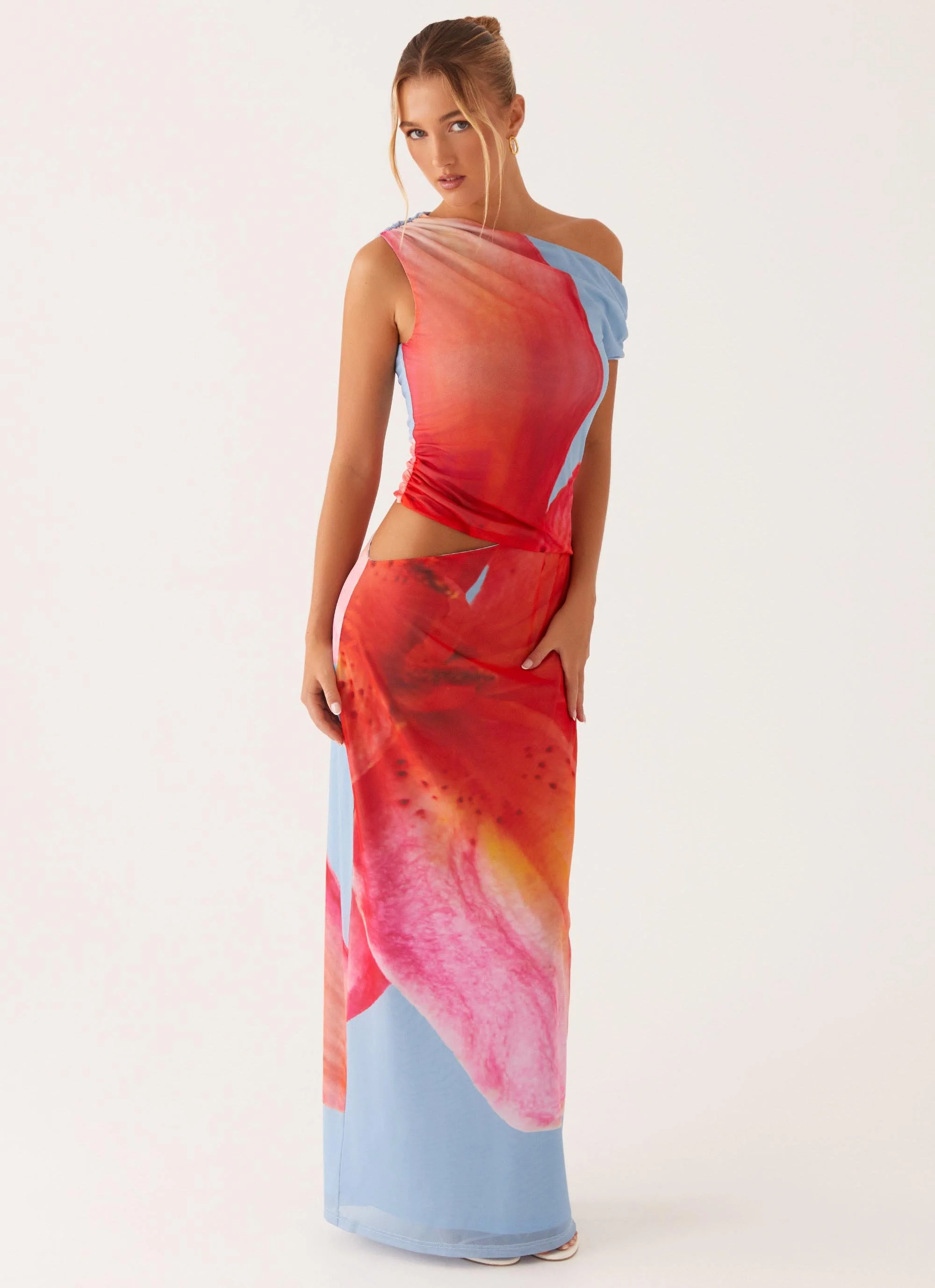 Santa Monica Maxi Dress - Blue Floral - Image 6