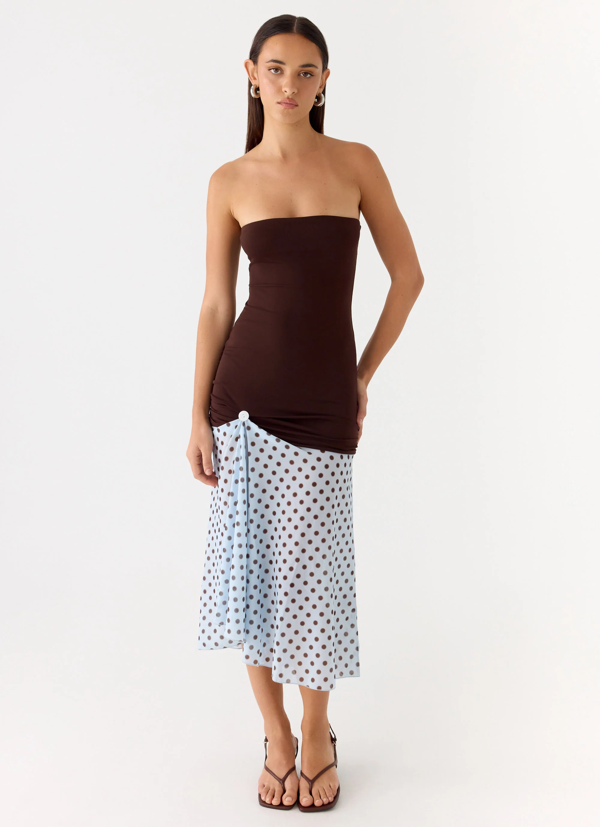 Schell Midi Dress - Chocolate Dot - Image 7