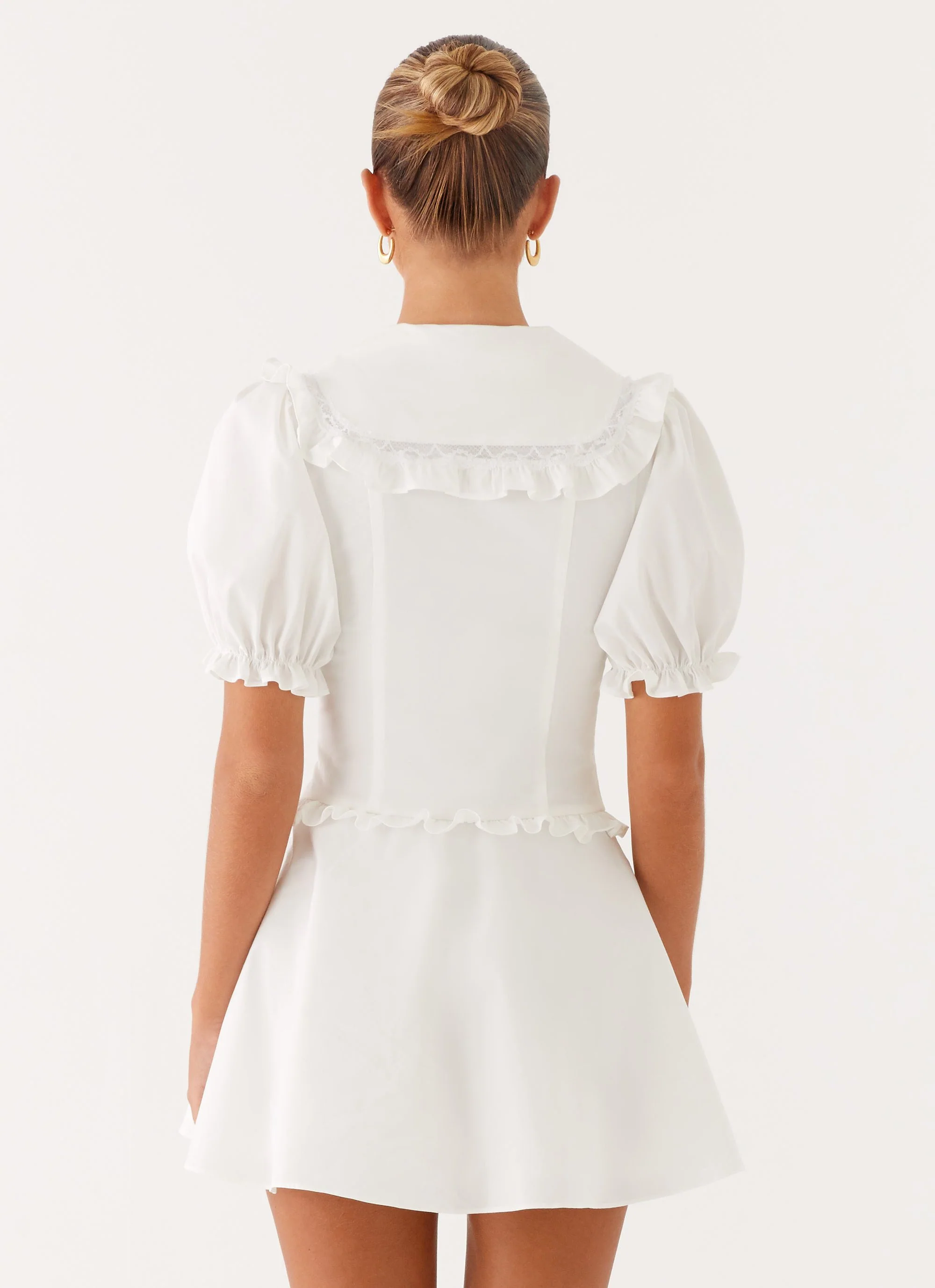 Seana Mini Dress - White - Image 5