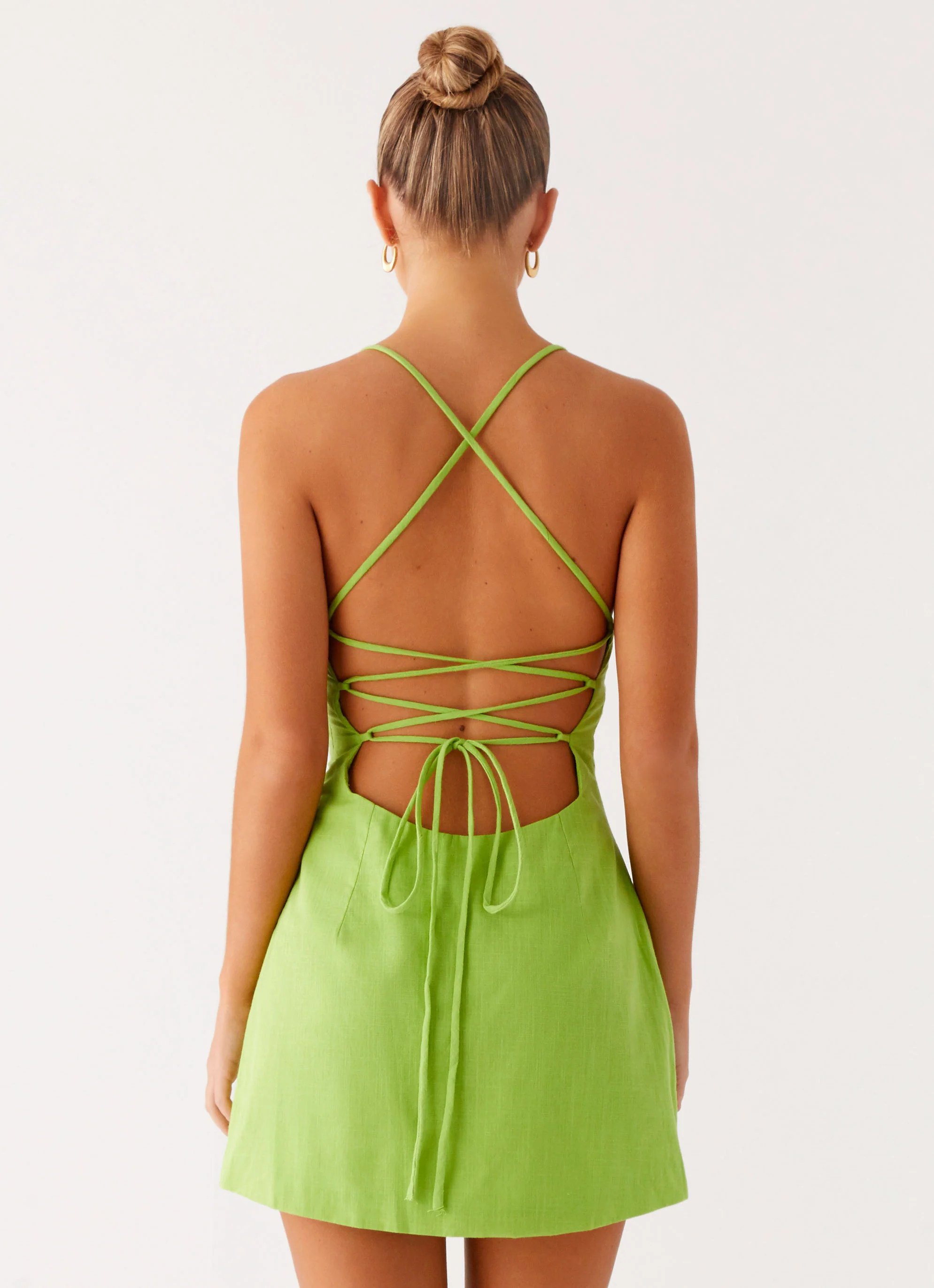 Seaside Escape Mini Dress - Lime - Image 4