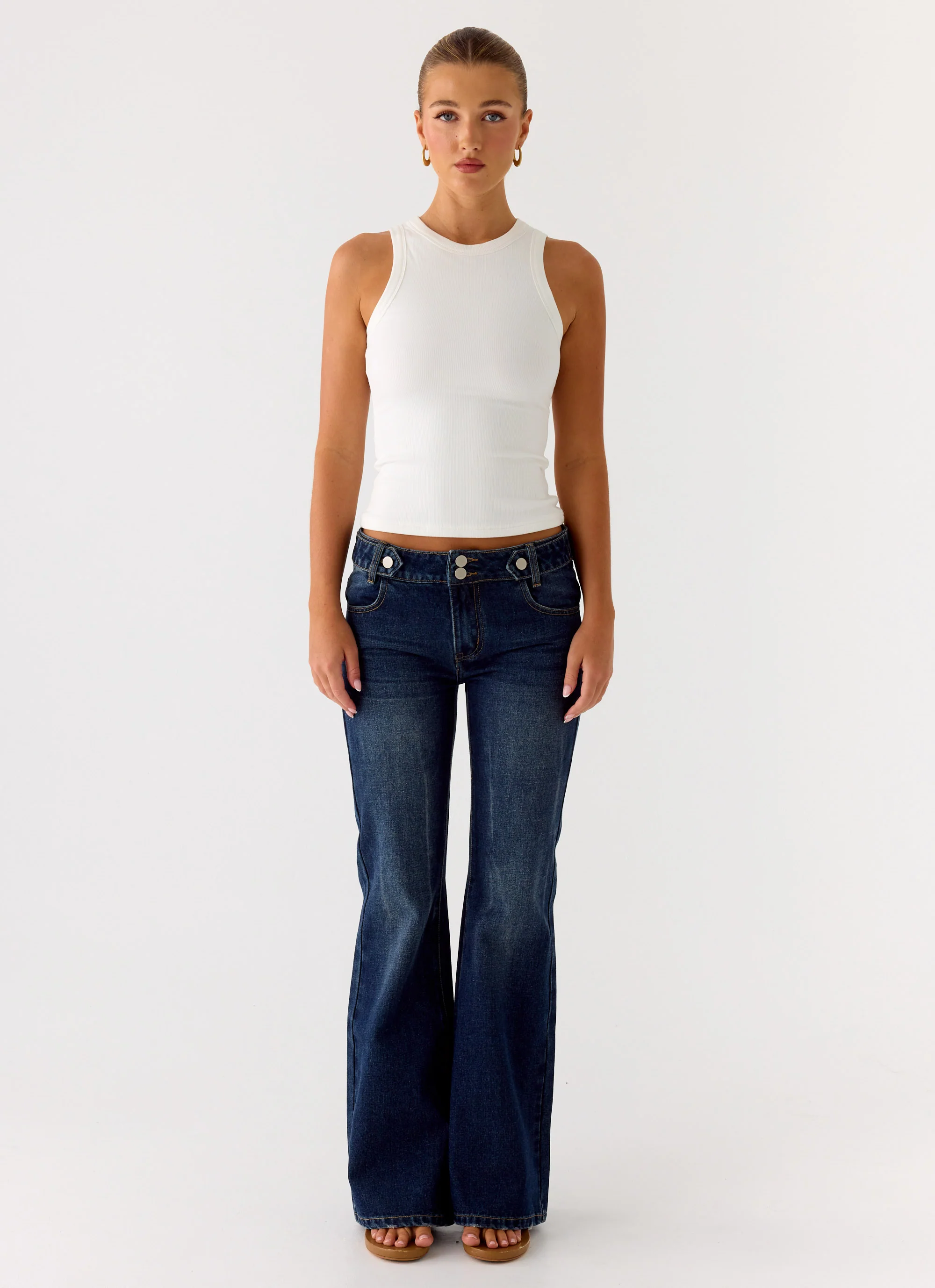 See Me Twice Ribbed Top - White - Image 4