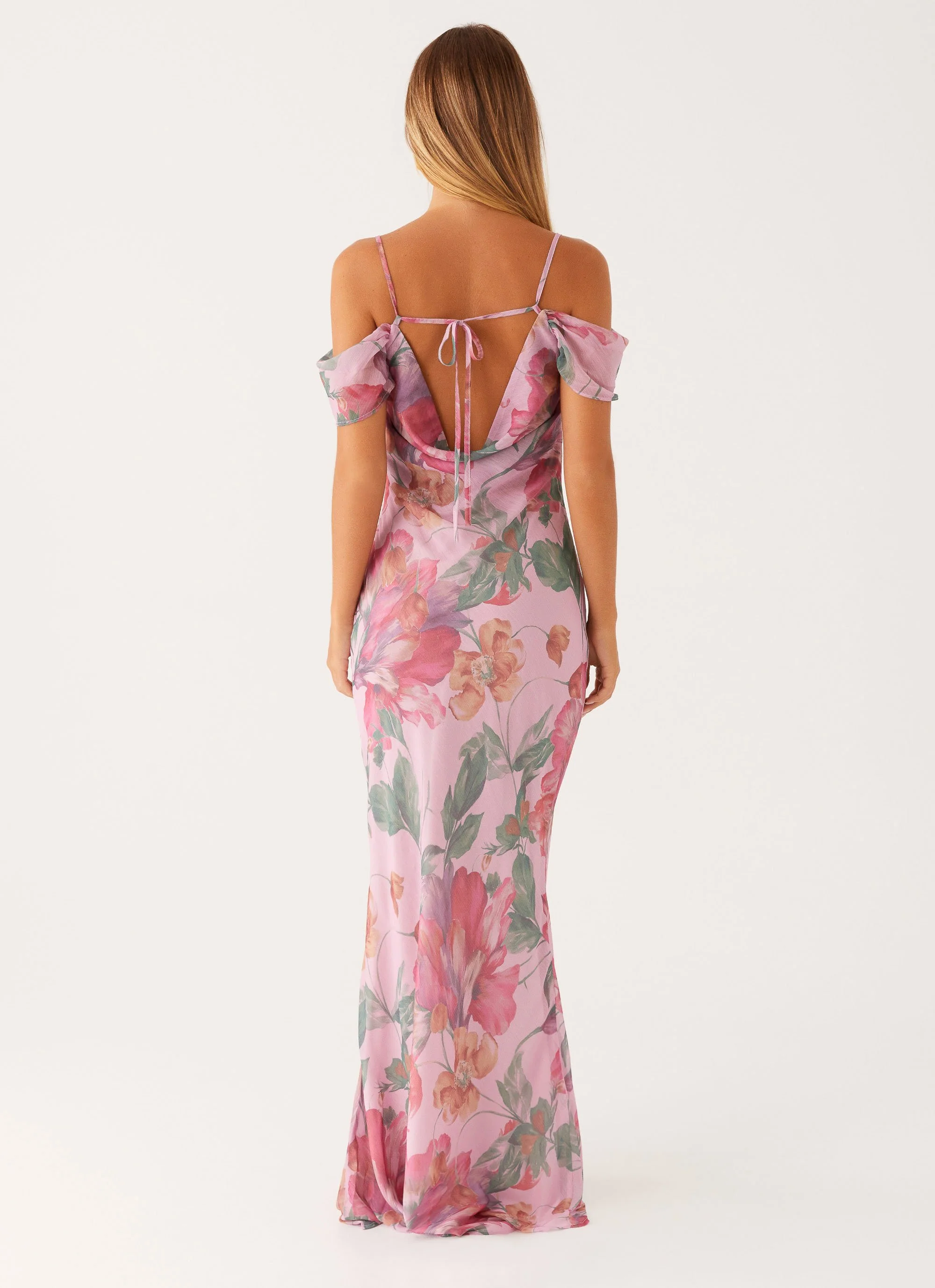 Seline Maxi Dress - Pink Floral - Image 4