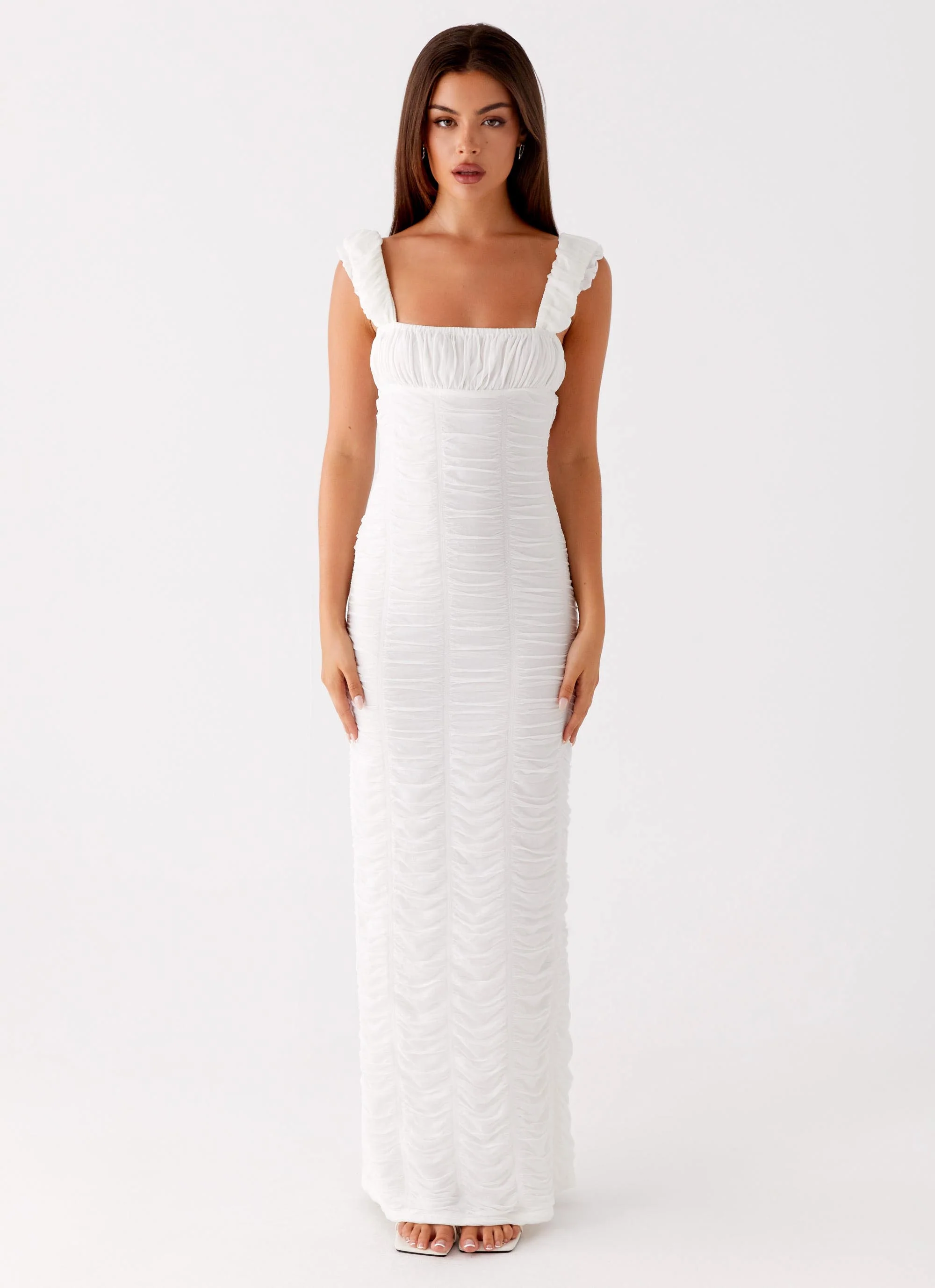 Senses Midi Dress - White - Image 2