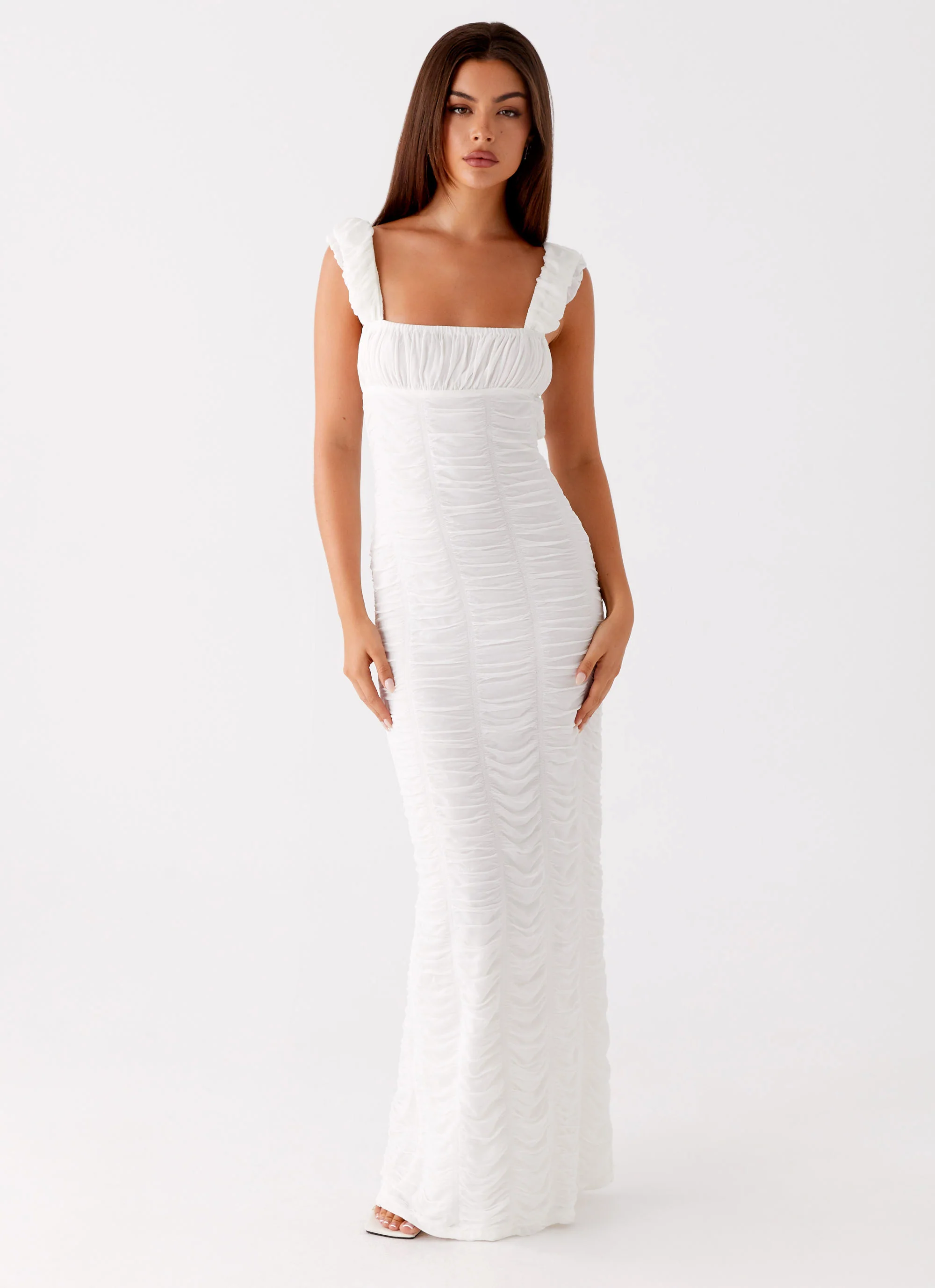 Senses Midi Dress - White - Image 5