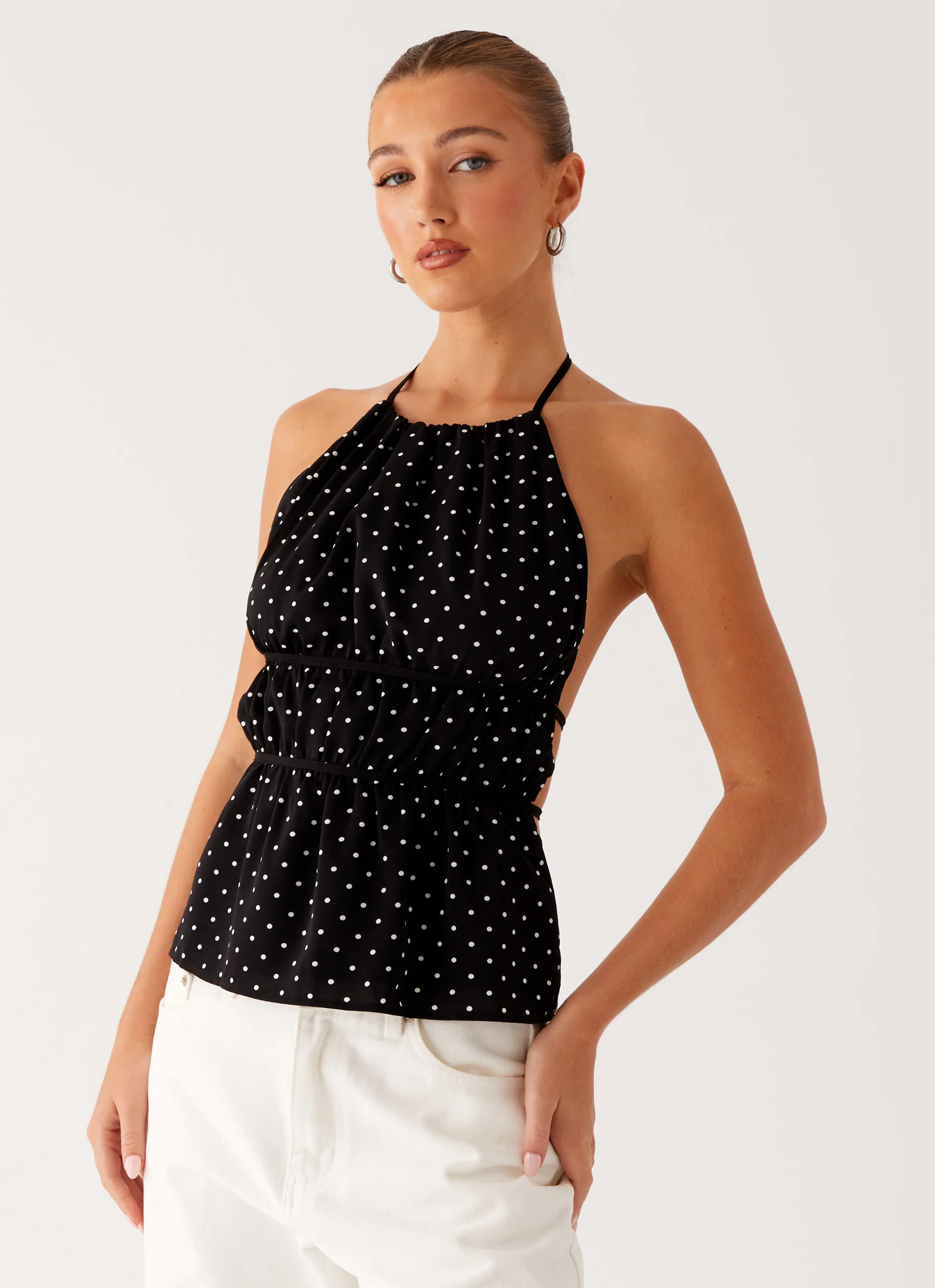 Sergio Halter Top - Black Polka Dot - Image 6