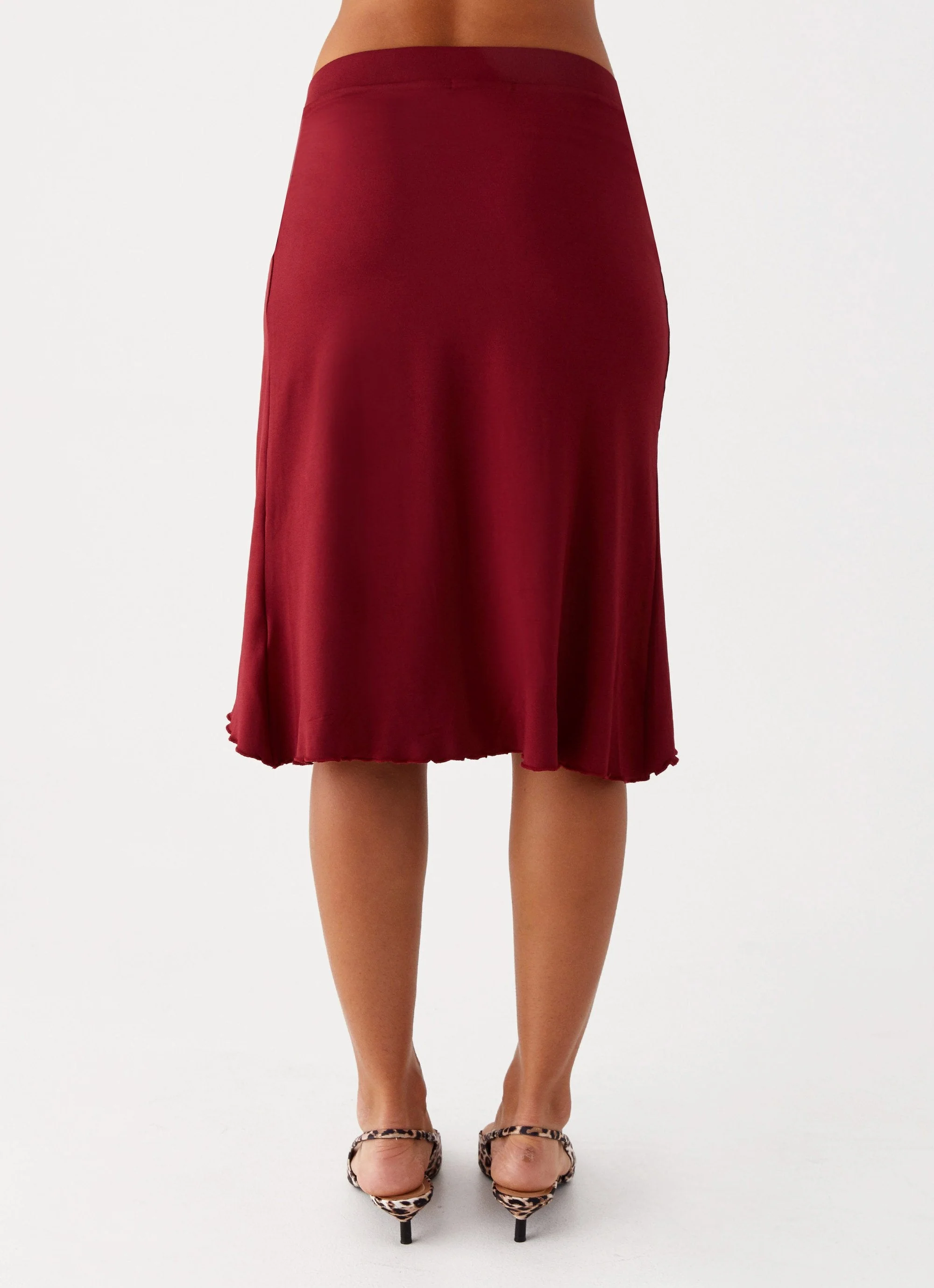 Shes A Lady Midi Skirt - Red - Image 4