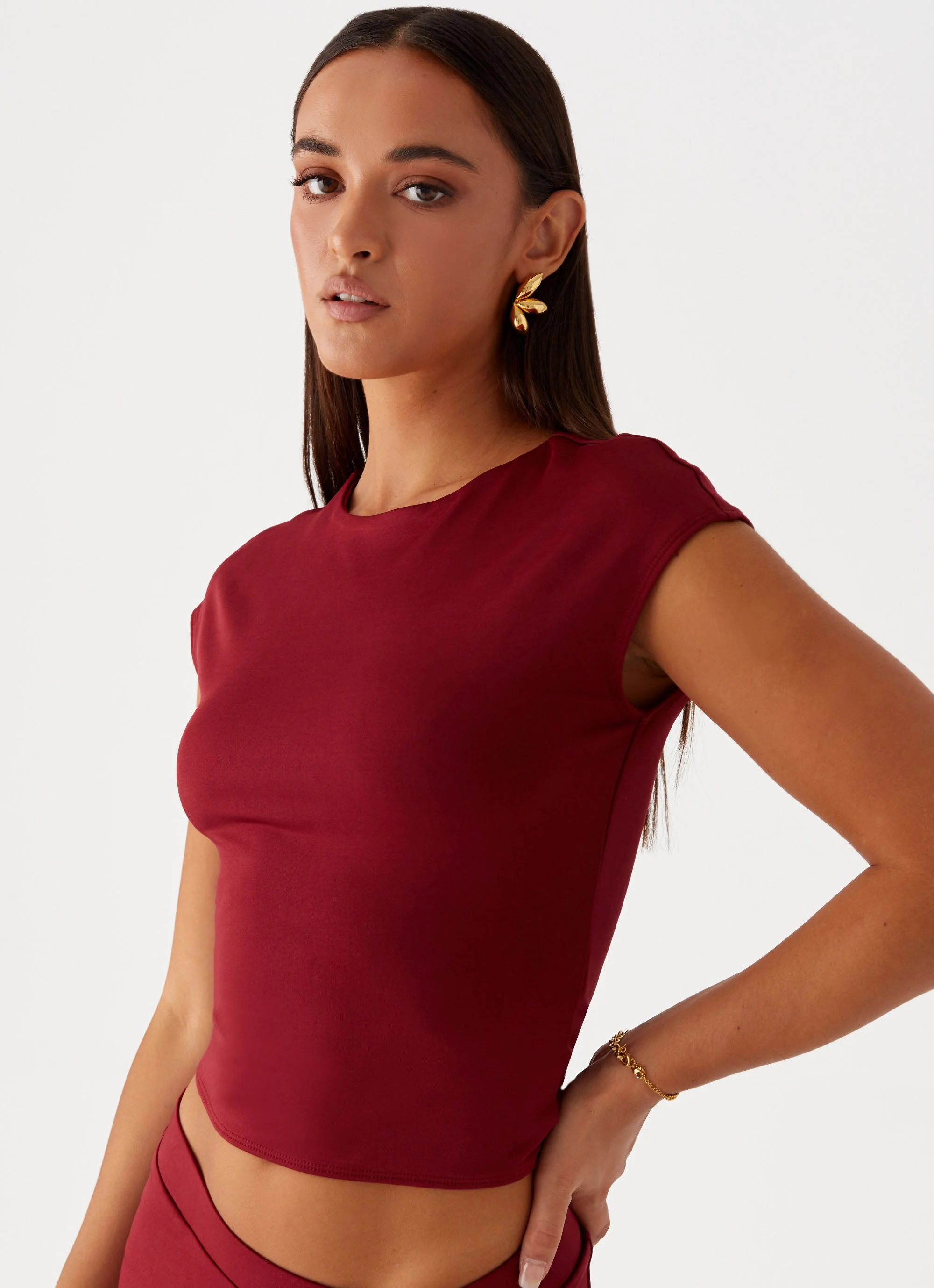 Shes A Lady Top - Red - Image 6