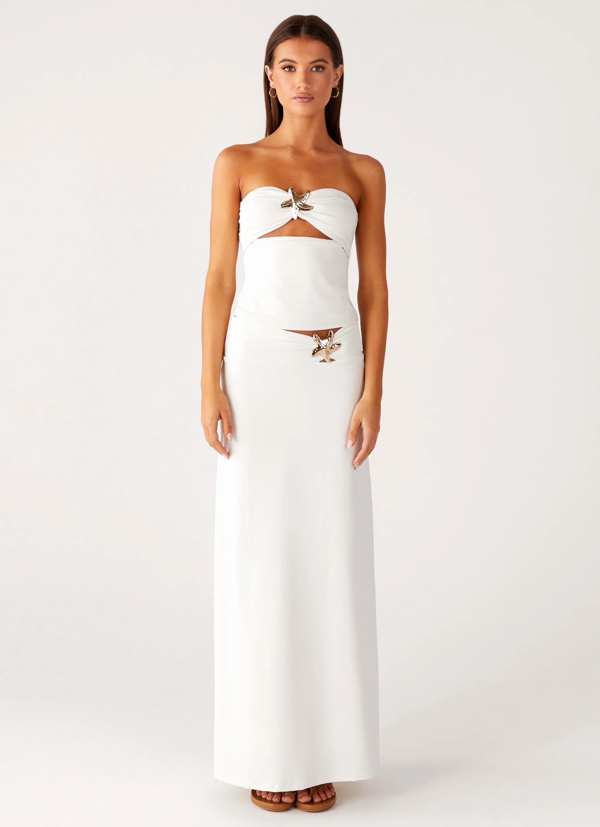 Shoreline Glow Strapless Top - Off White - Image 5