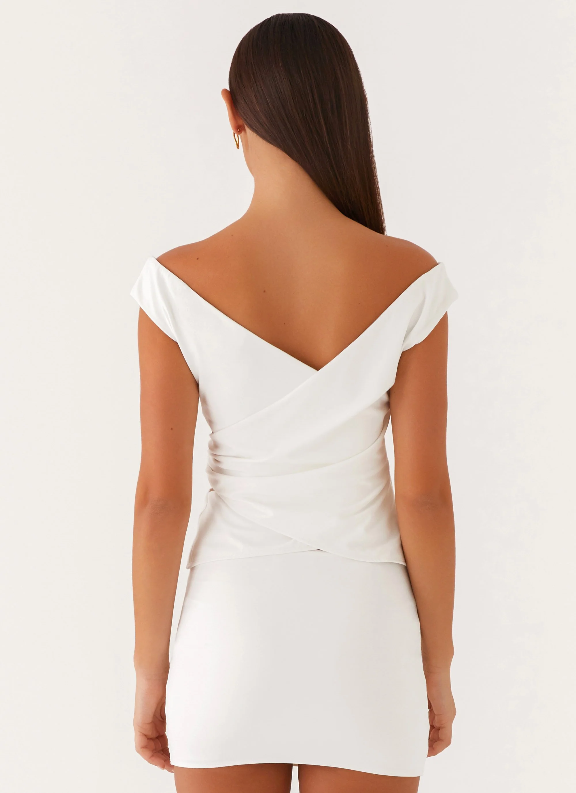Shoreline Off Shoulder Top - White - Image 2