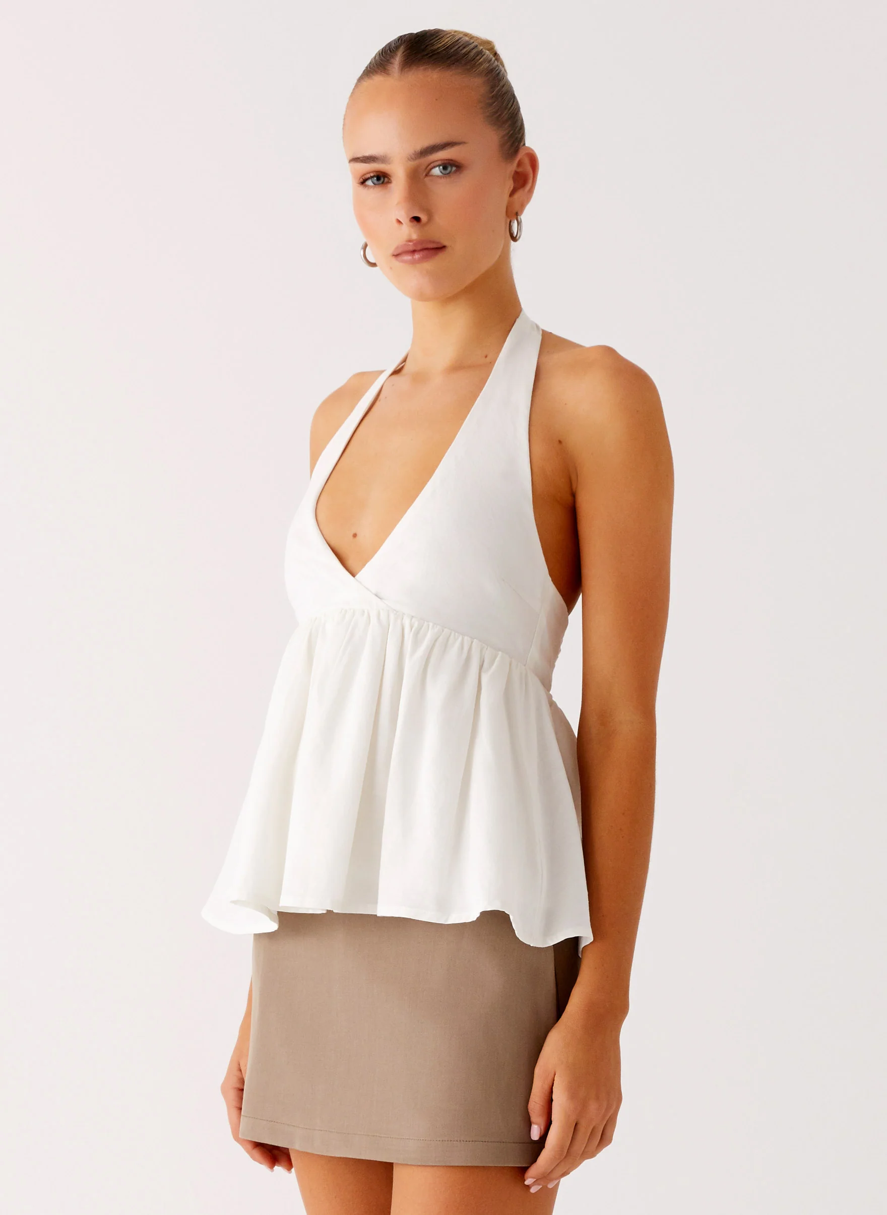 Sigala Cotton Halter Top - White - Image 3