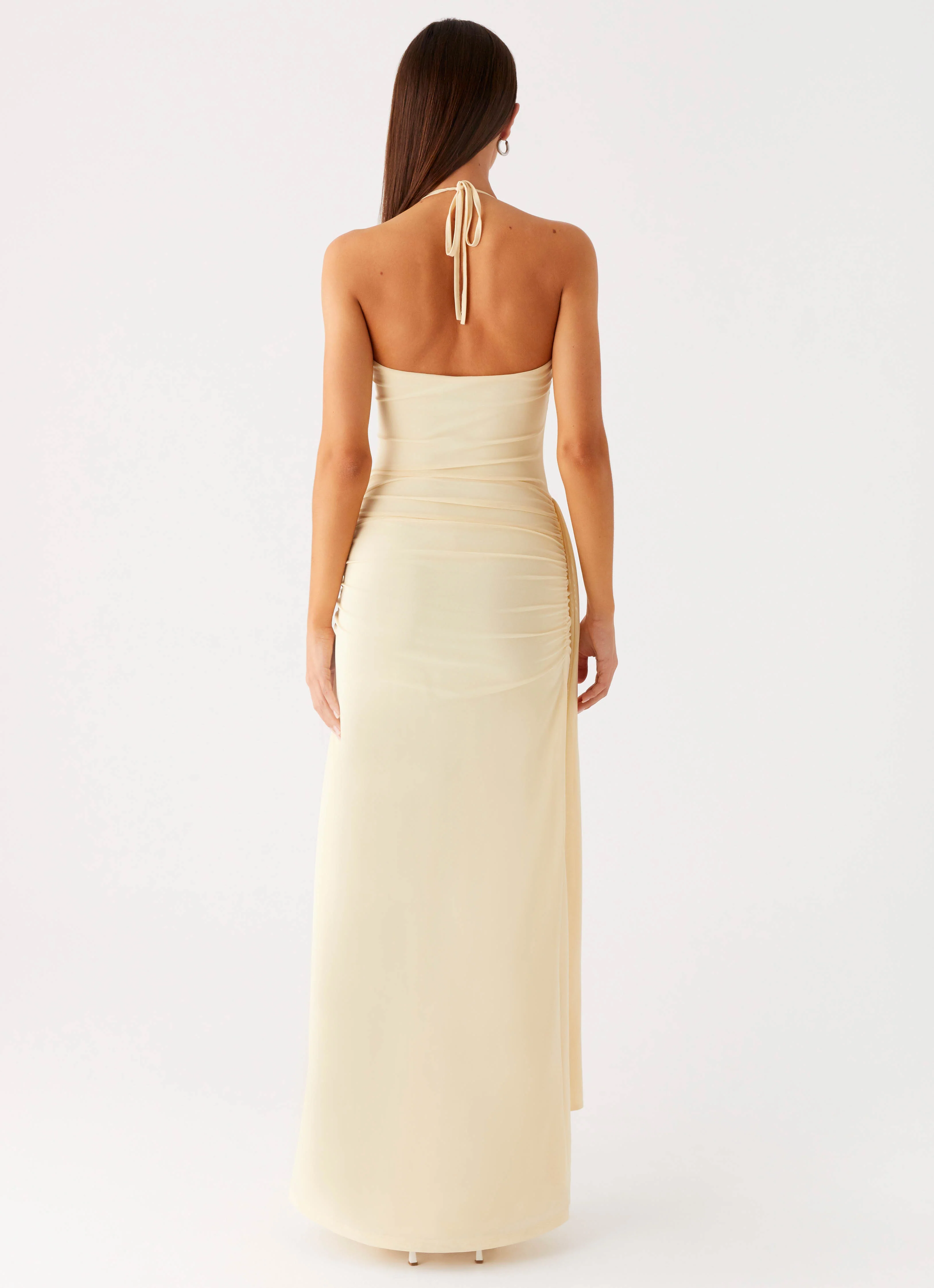 Signal Halter Maxi Dress - Sunny Yellow - Image 3