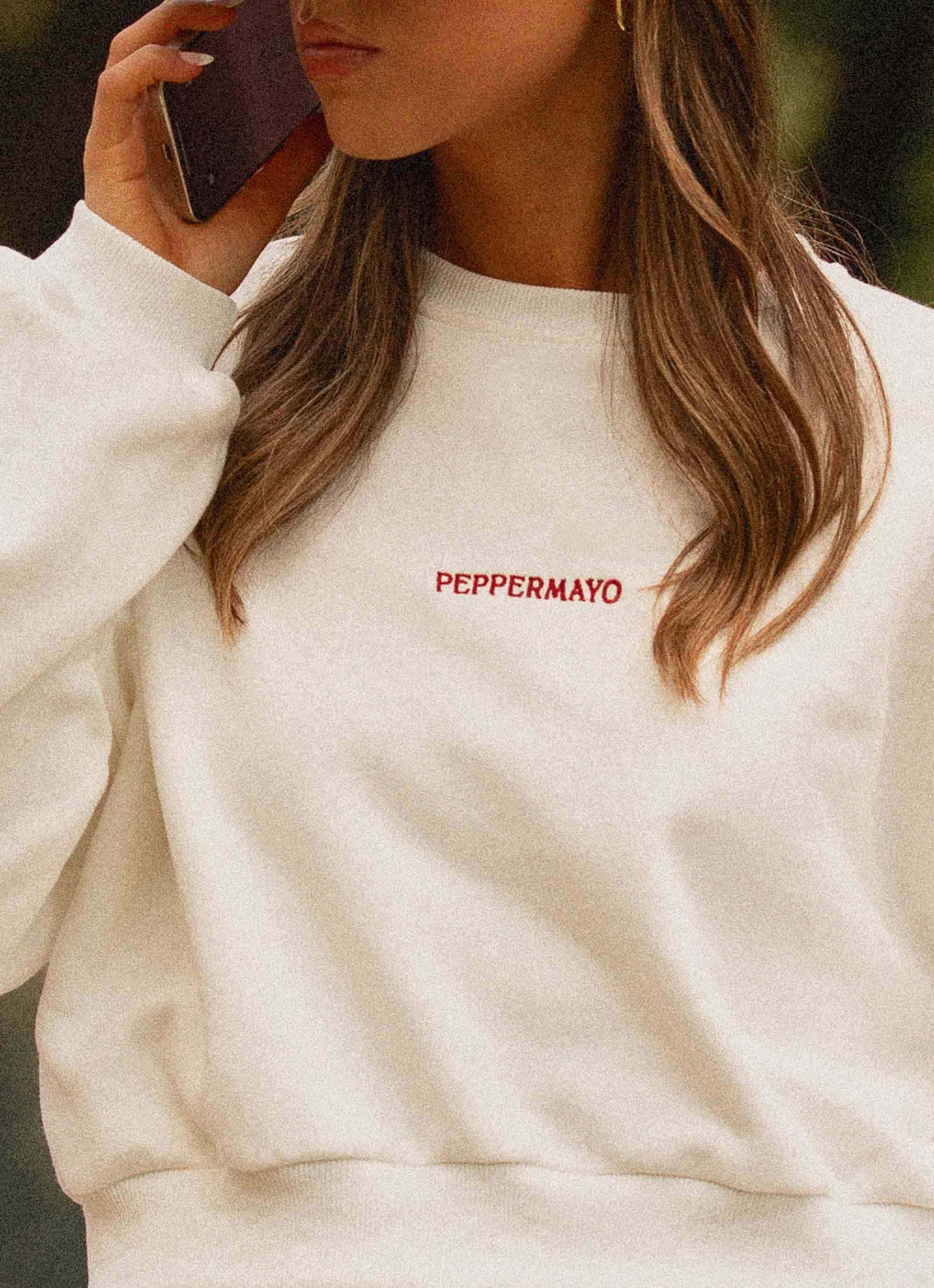 Signature Cropped Sweatshirt - Ivory - Image 8