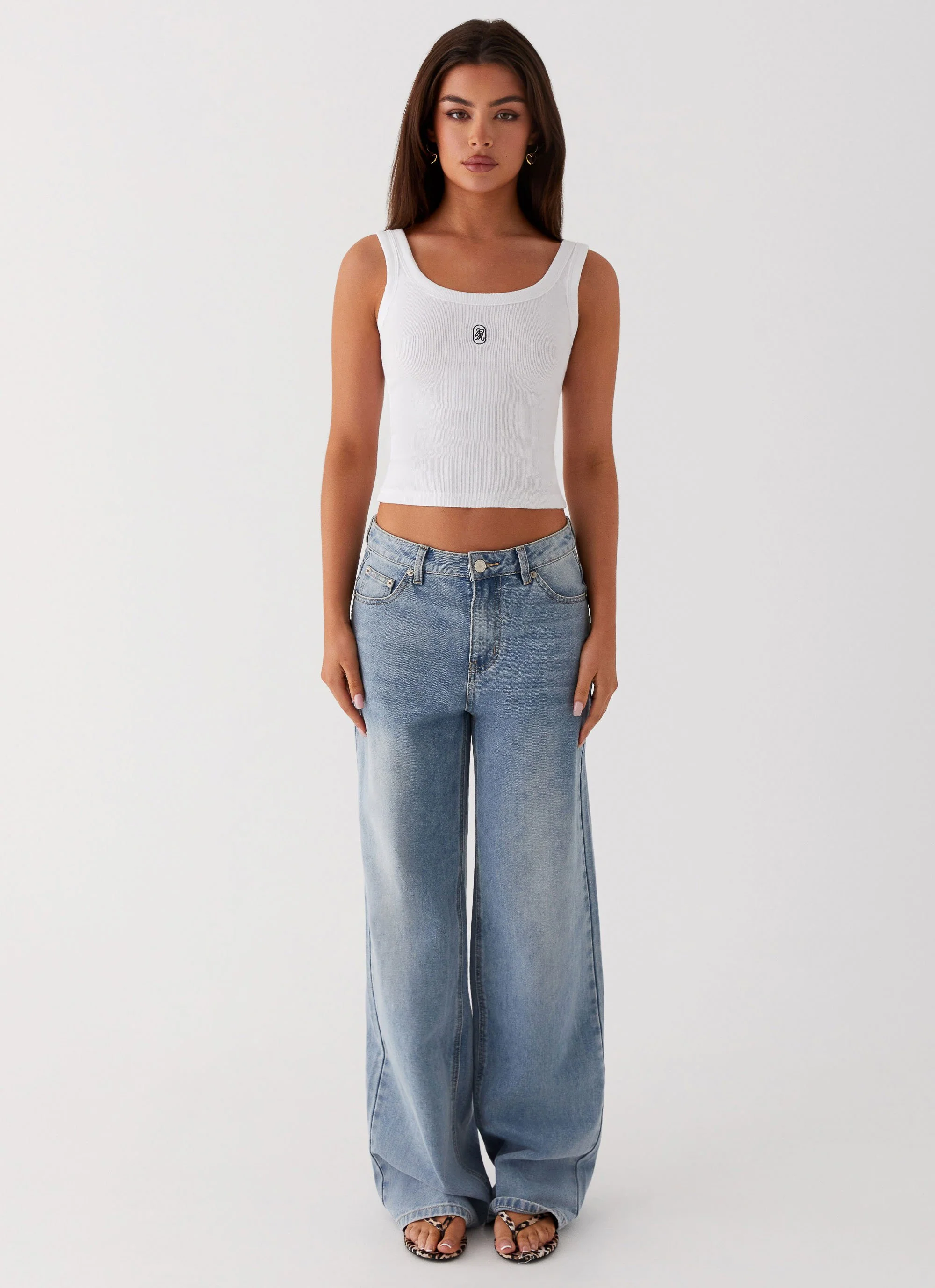 Signature Tank Top - Plain White - Image 2