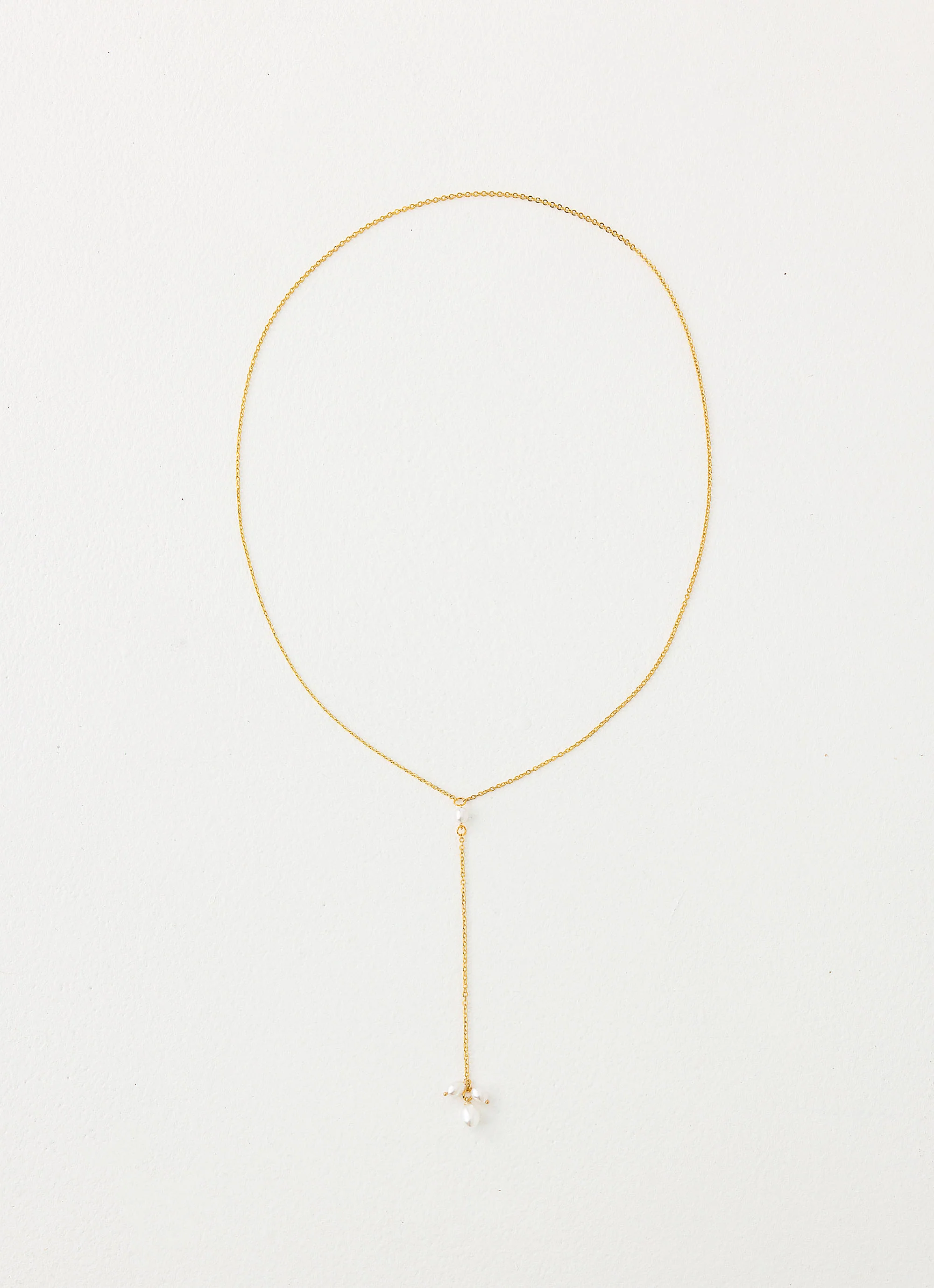Silhouette Pearl Necklace - Gold