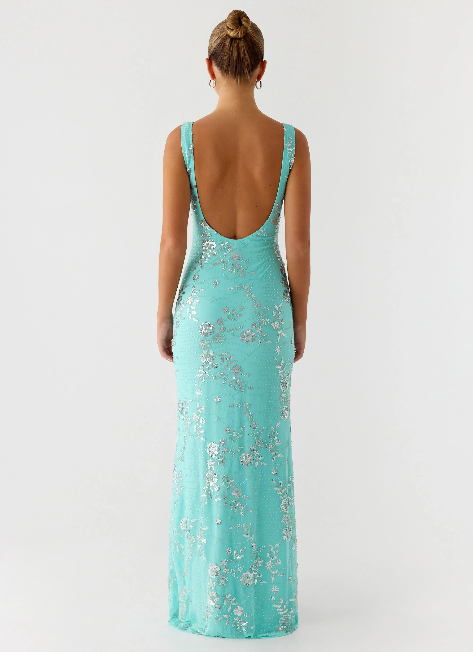 Silvana Maxi Dress - Aqua - Image 5