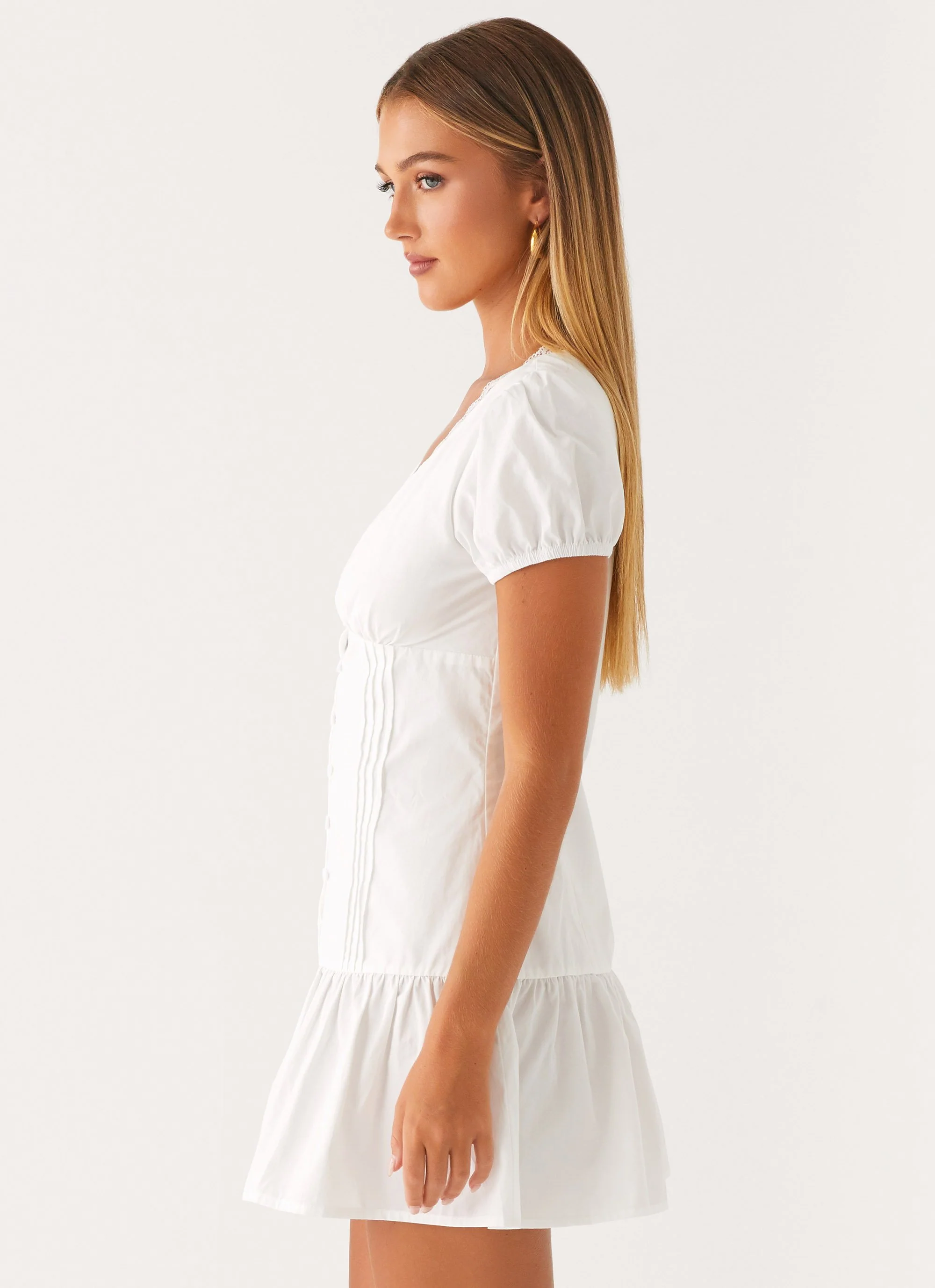Simply Yours Mini Dress - White - Image 3