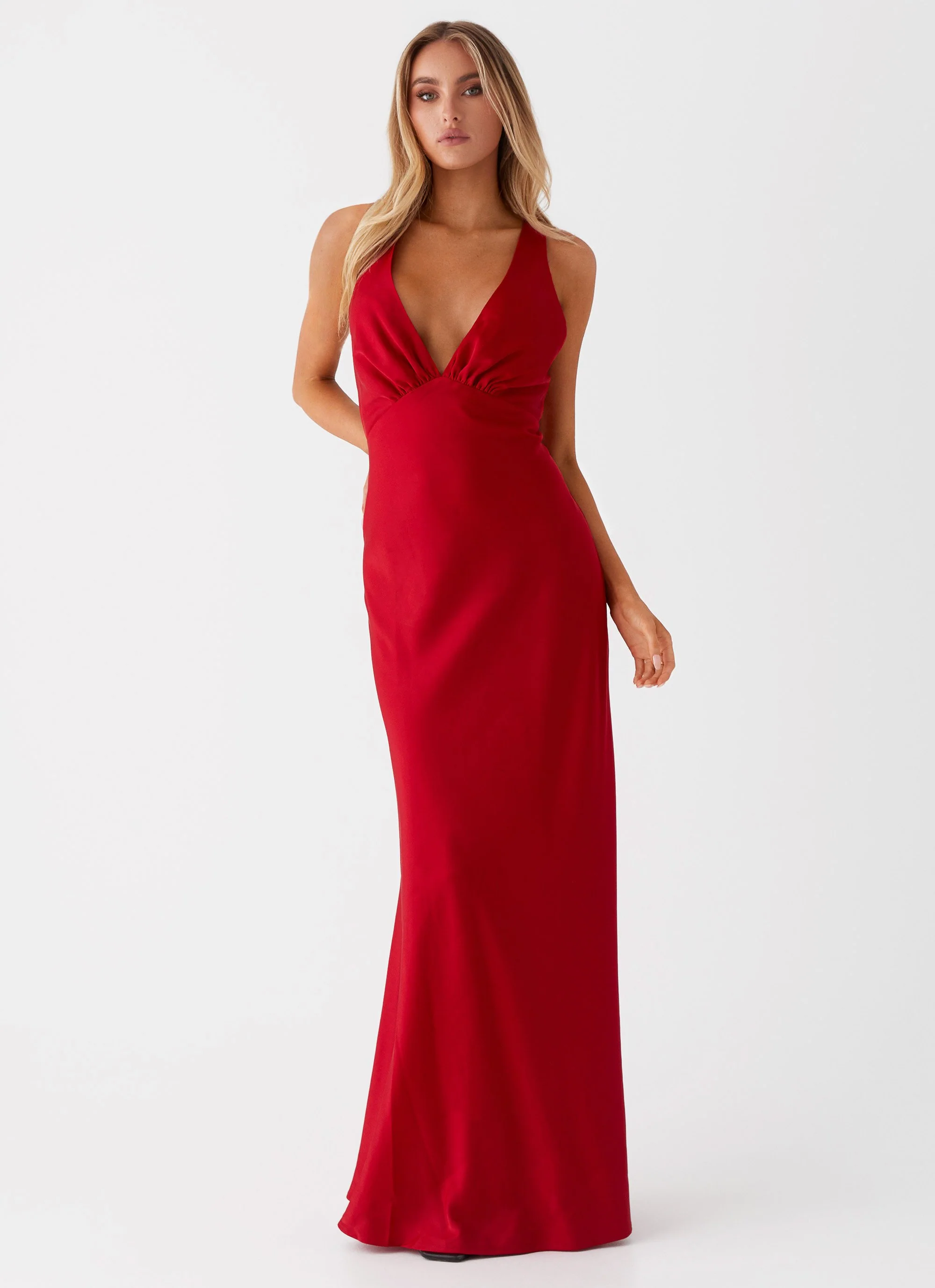 Slyvia Maxi Dress - Red - Image 2