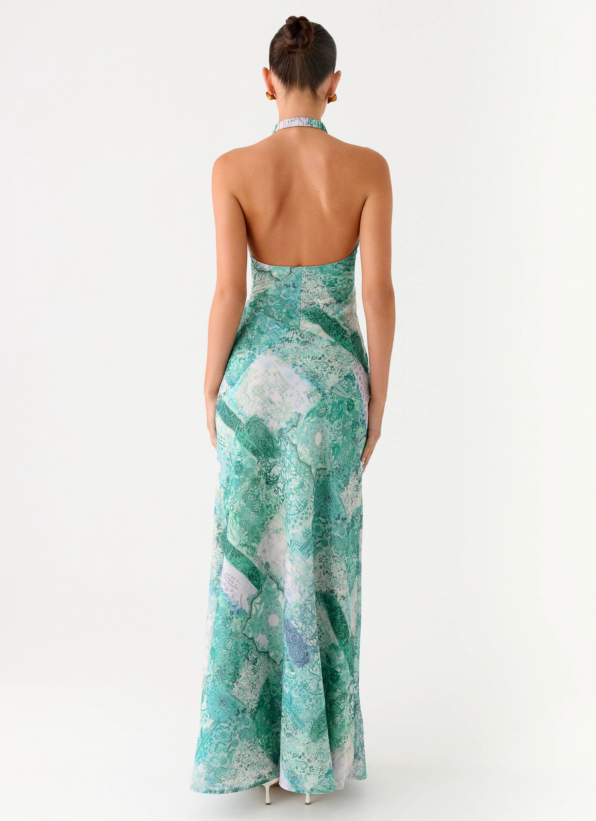 So Chic Maxi Dress - Green Paisley - Image 2