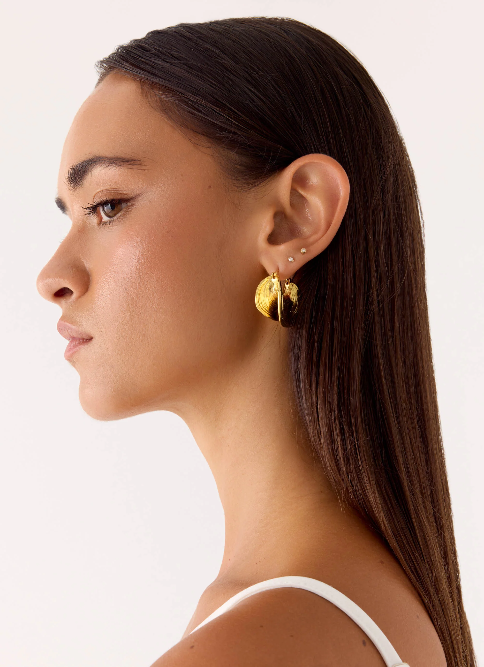 Sol Beam Earrings - Gold - Image 3