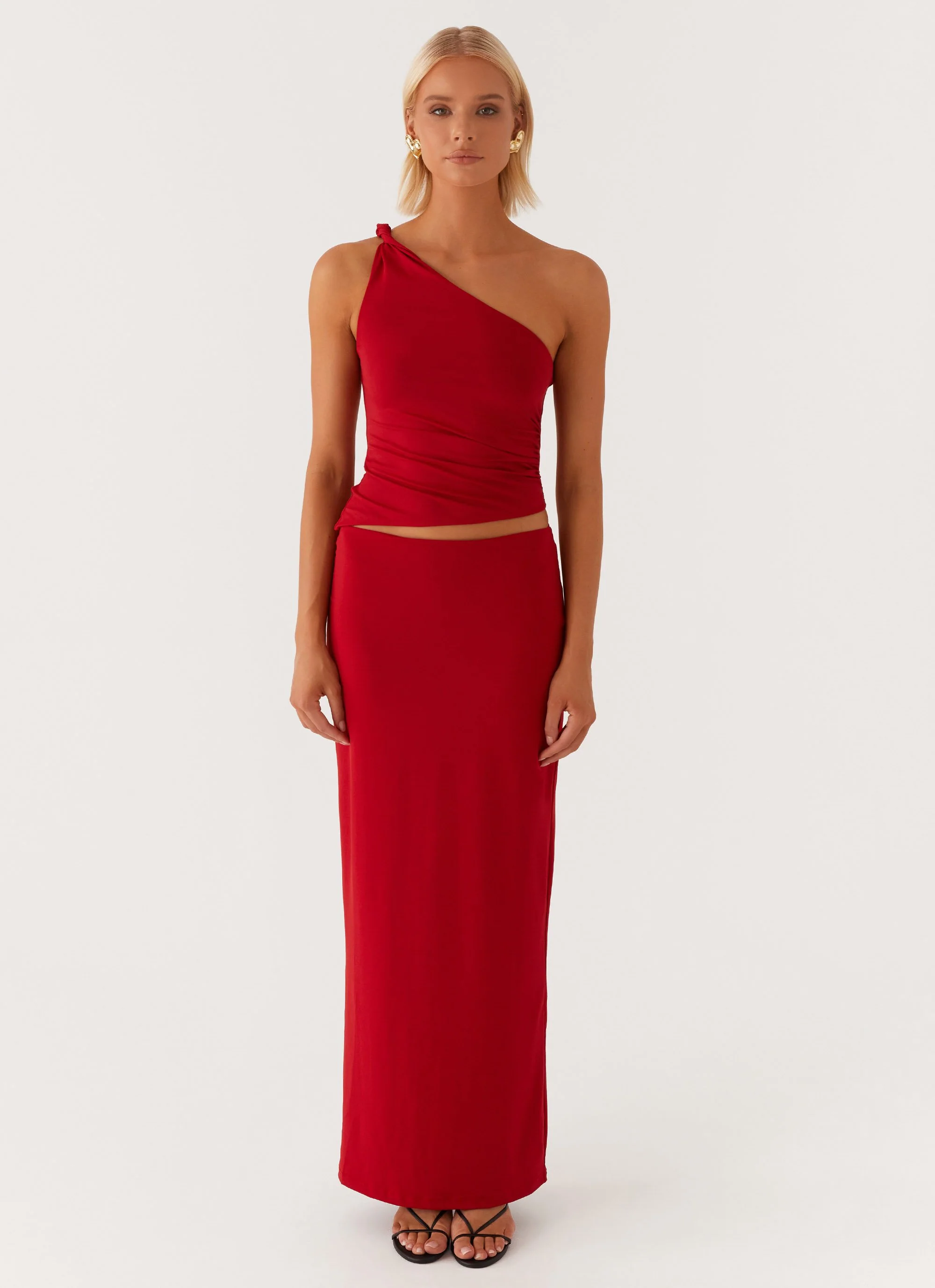 Solace Soul Maxi Skirt - Red - Image 3
