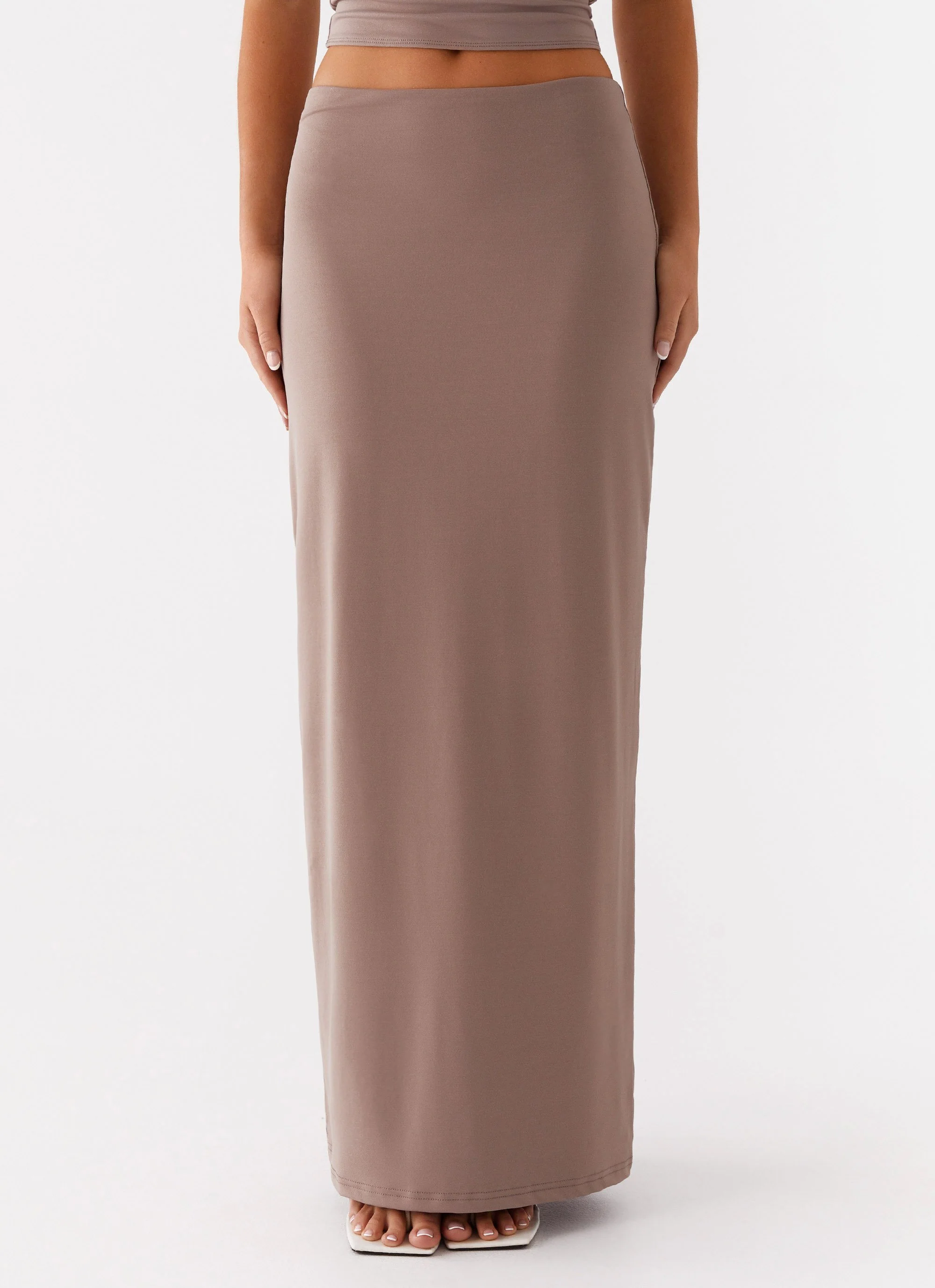 Solace Soul Maxi Skirt - Taupe - Image 5