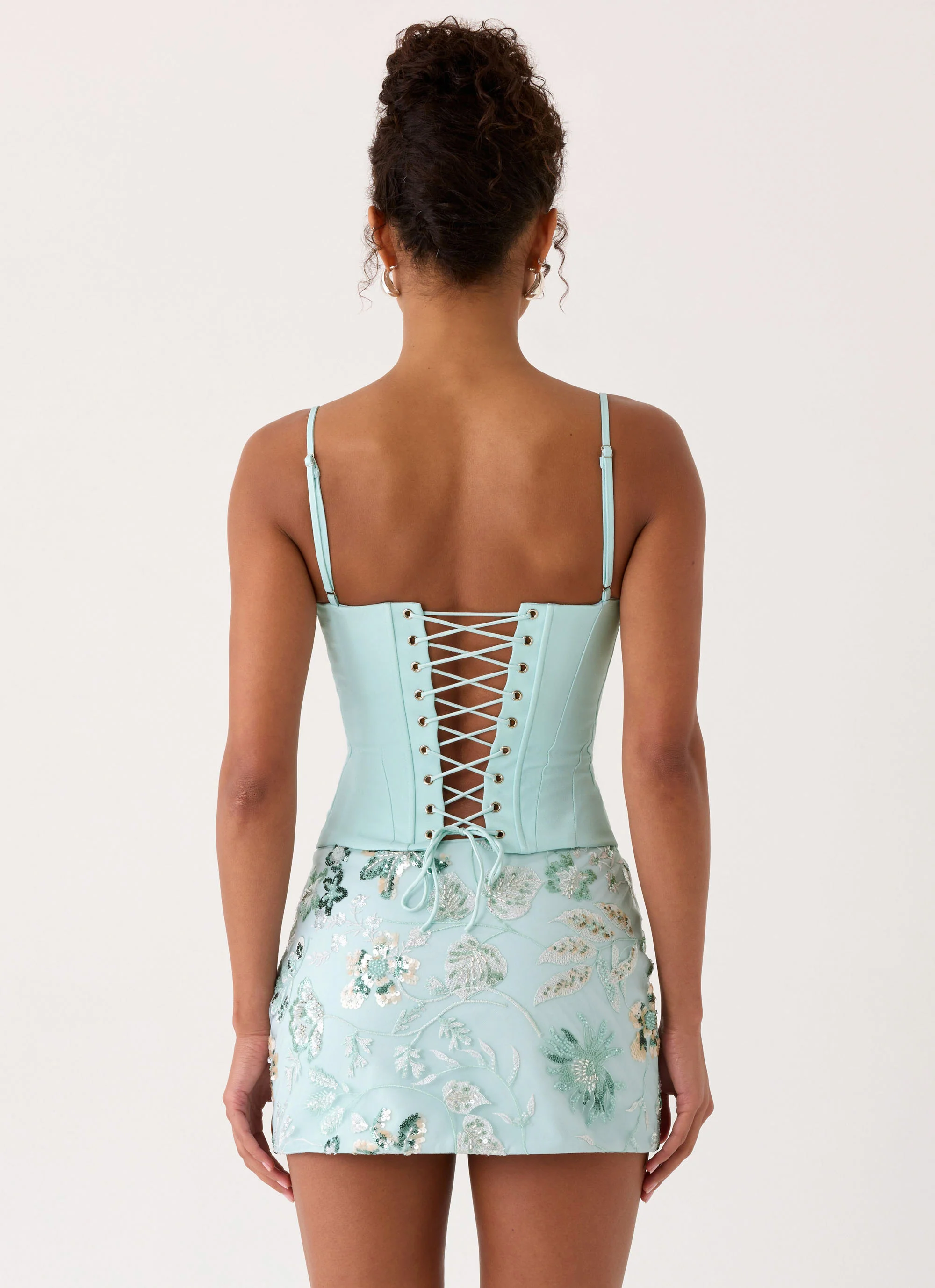 Solaire Low Rise Mini Skirt - Pistachio - Image 8