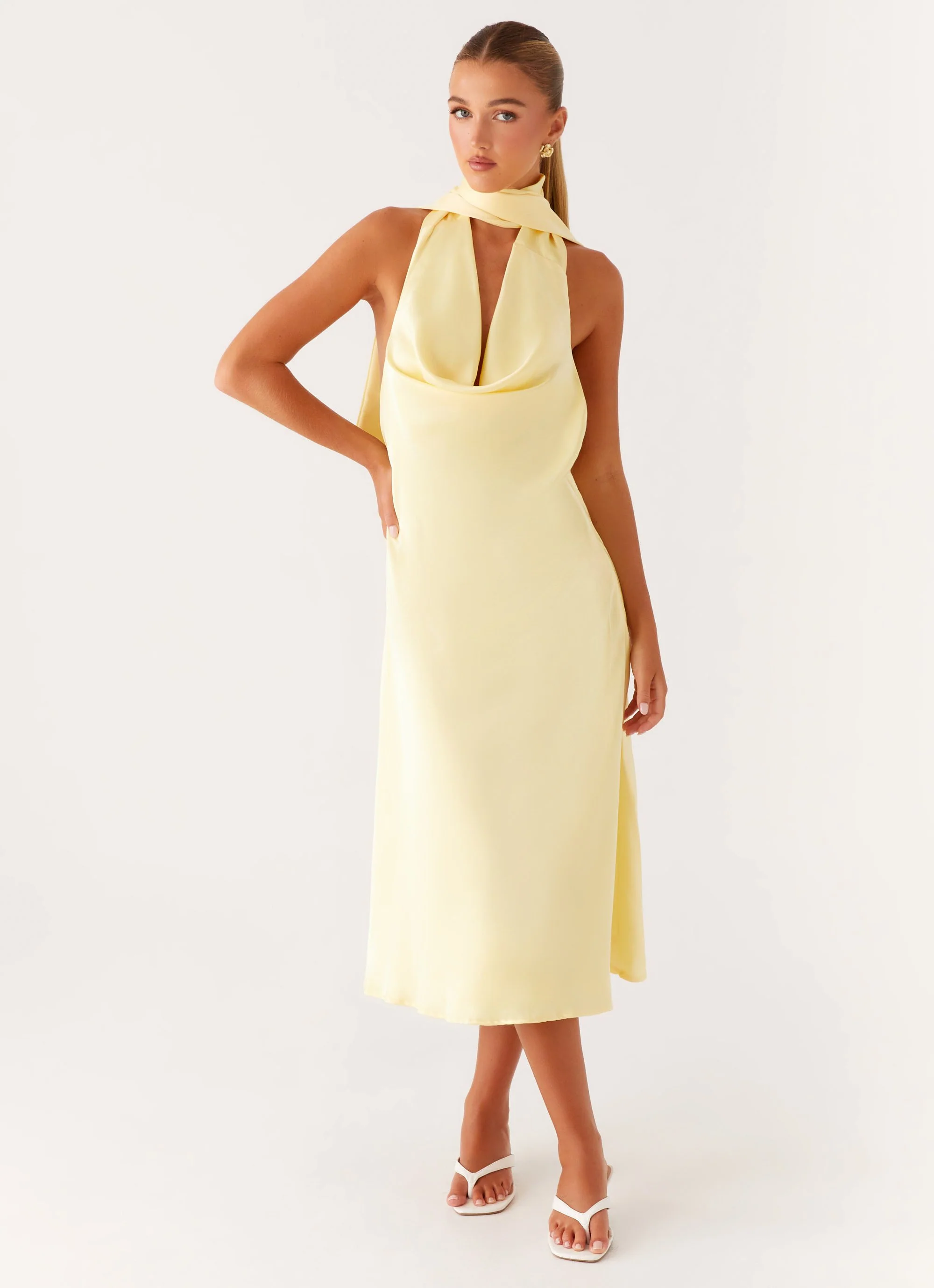 Sonny Midi Dress - Yellow - Image 2
