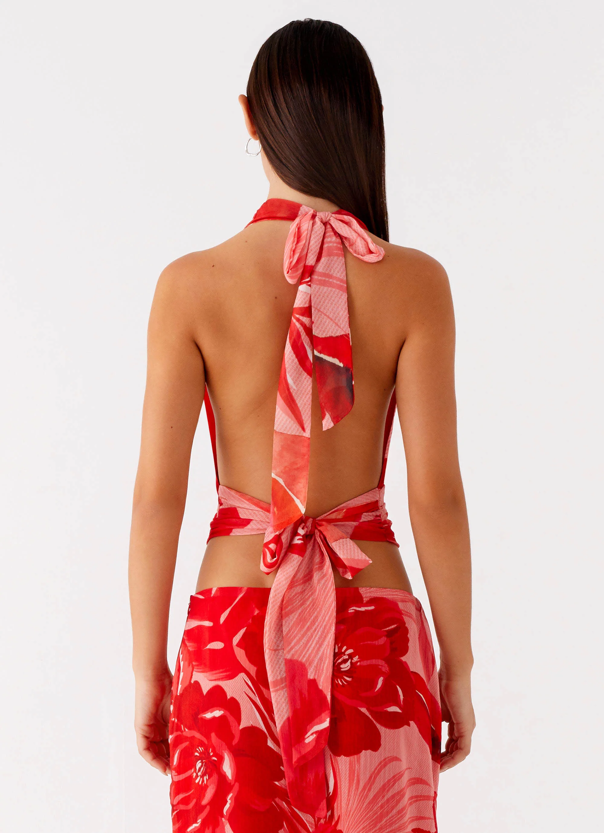 Soren Halter Top - Sicily Sunsets Print - Image 4