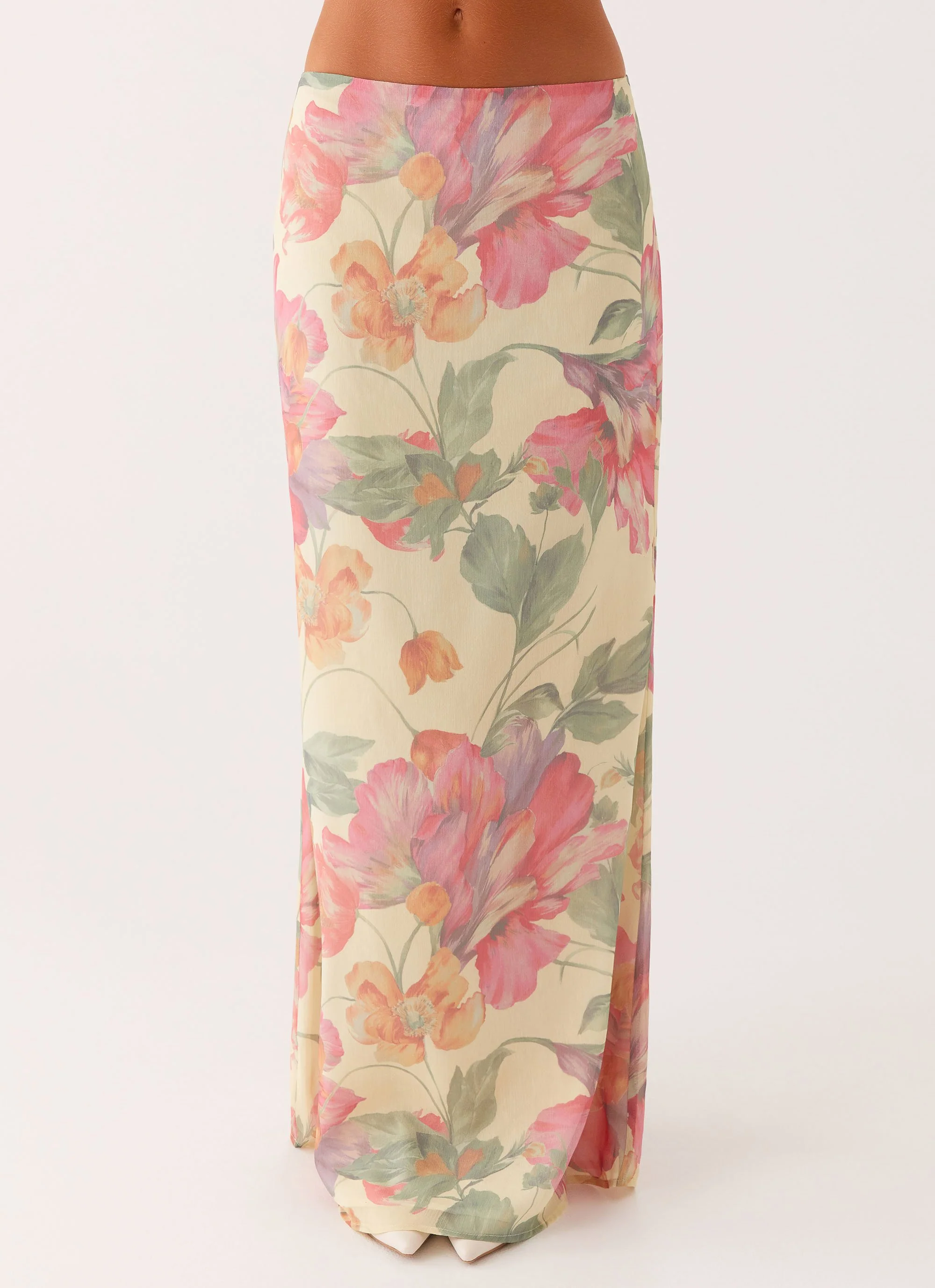 Soulful Low Rise Maxi Skirt - Yellow Peony - Image 5