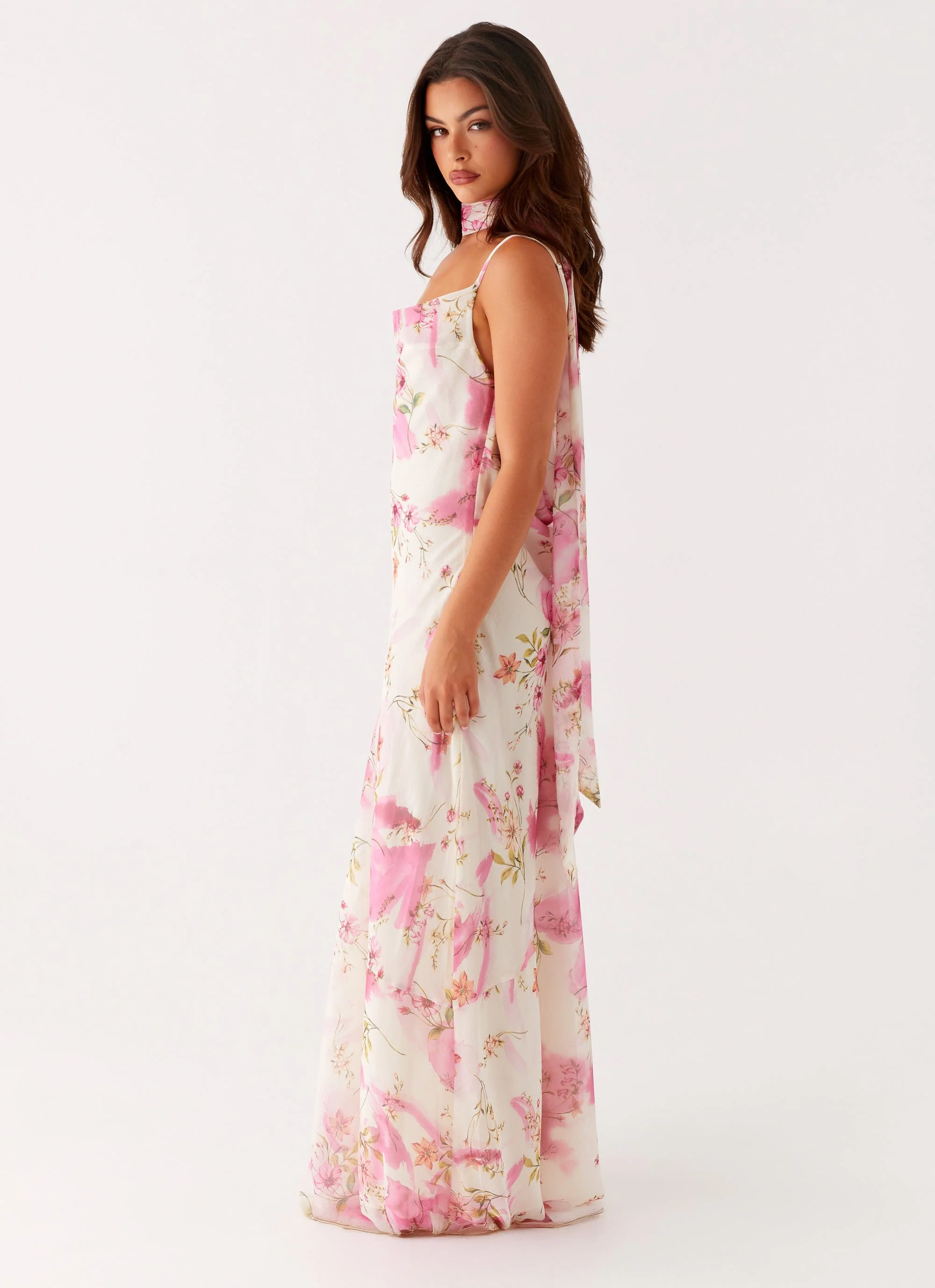 Spencer Maxi Dress - Ivory Floral Print - Image 3