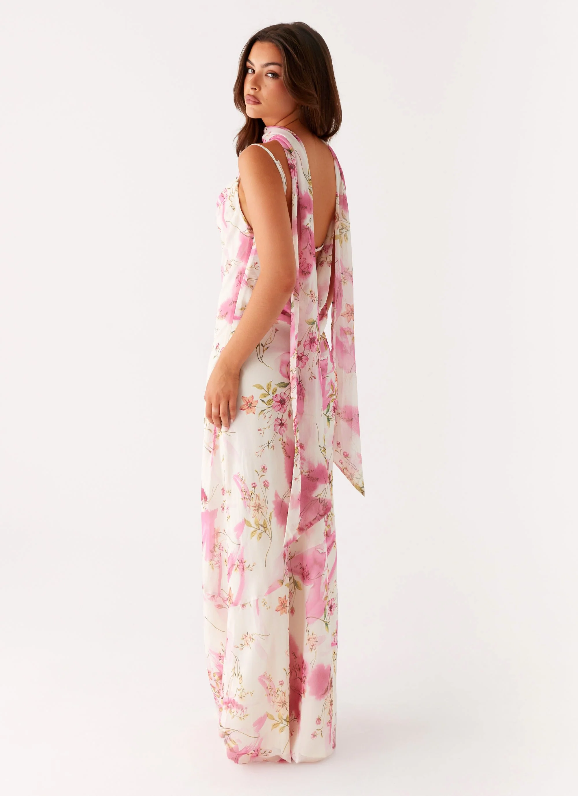 Spencer Maxi Dress - Ivory Floral Print - Image 5