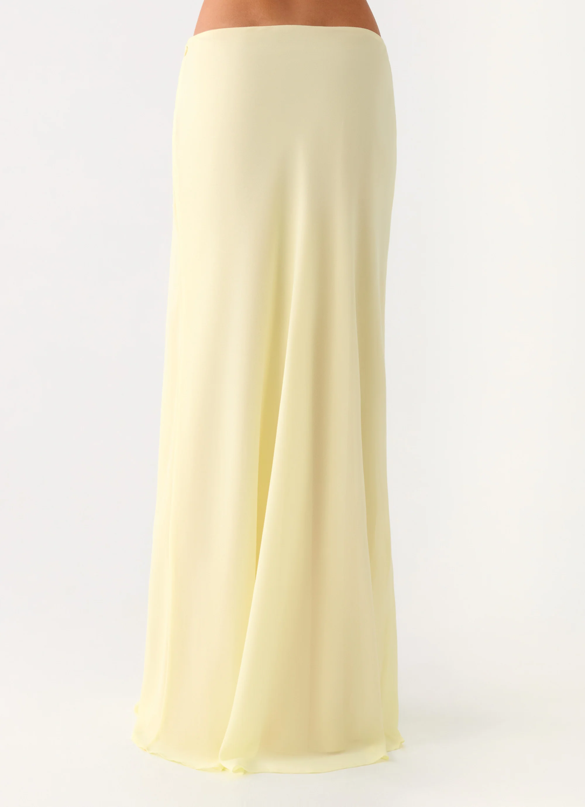 Star Girl Chiffon Maxi Skirt - Yellow - Image 4