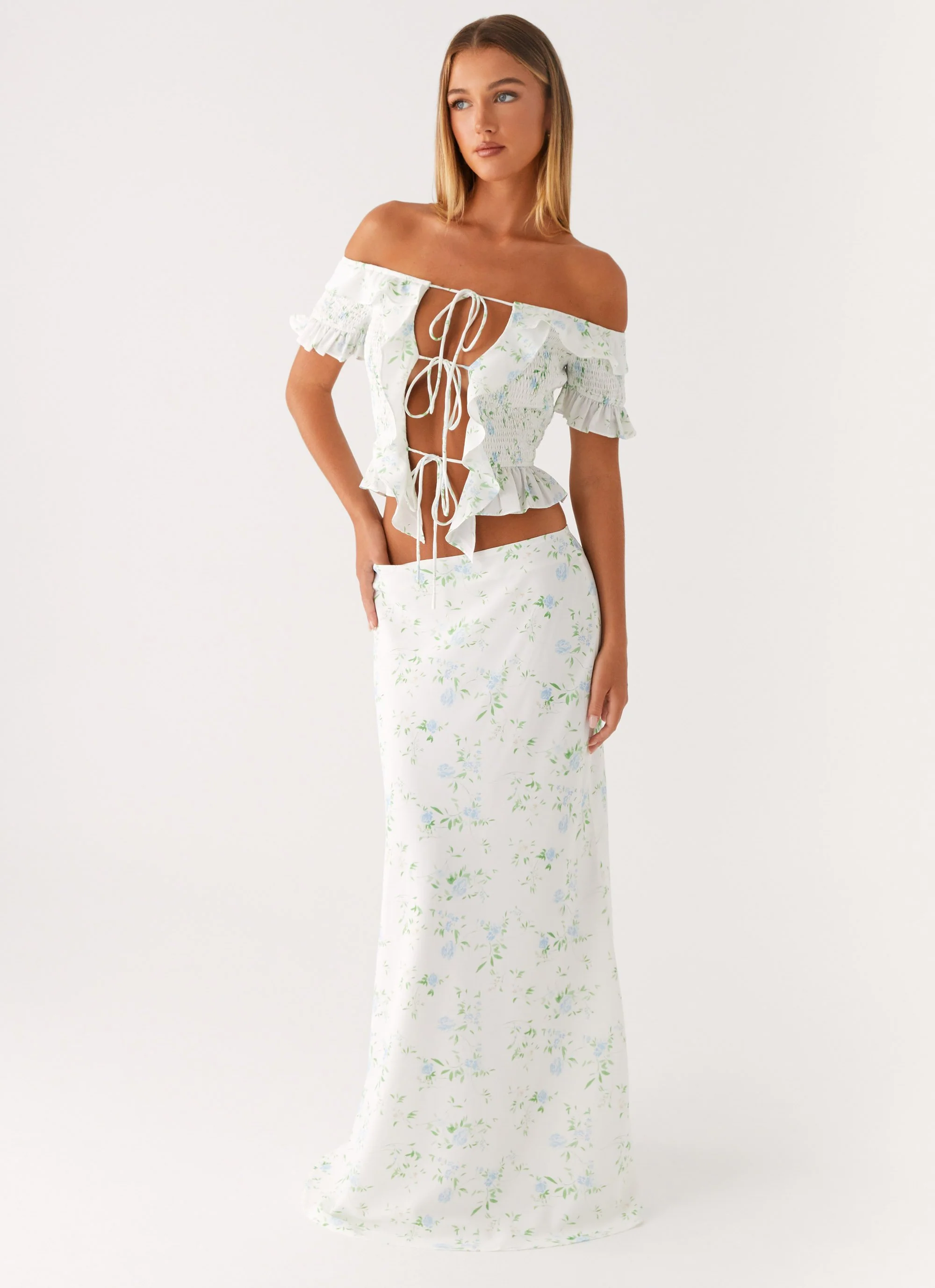 Star Girl Maxi Skirt - Vintage Ditsy Floral - Image 5