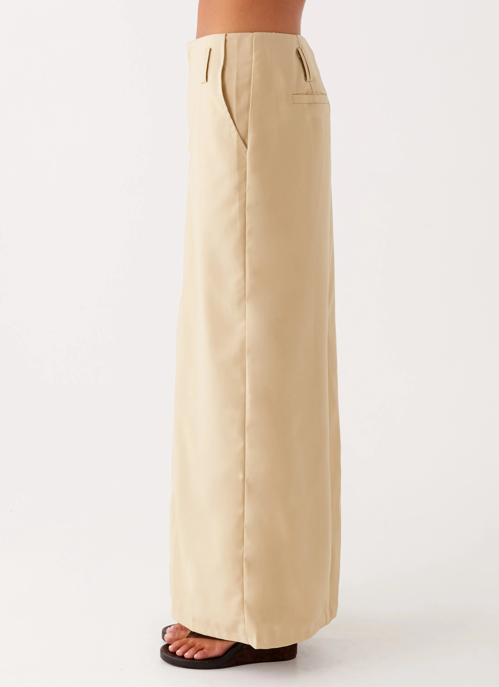 Stella Tailored Maxi Skirt - Beige - Image 3
