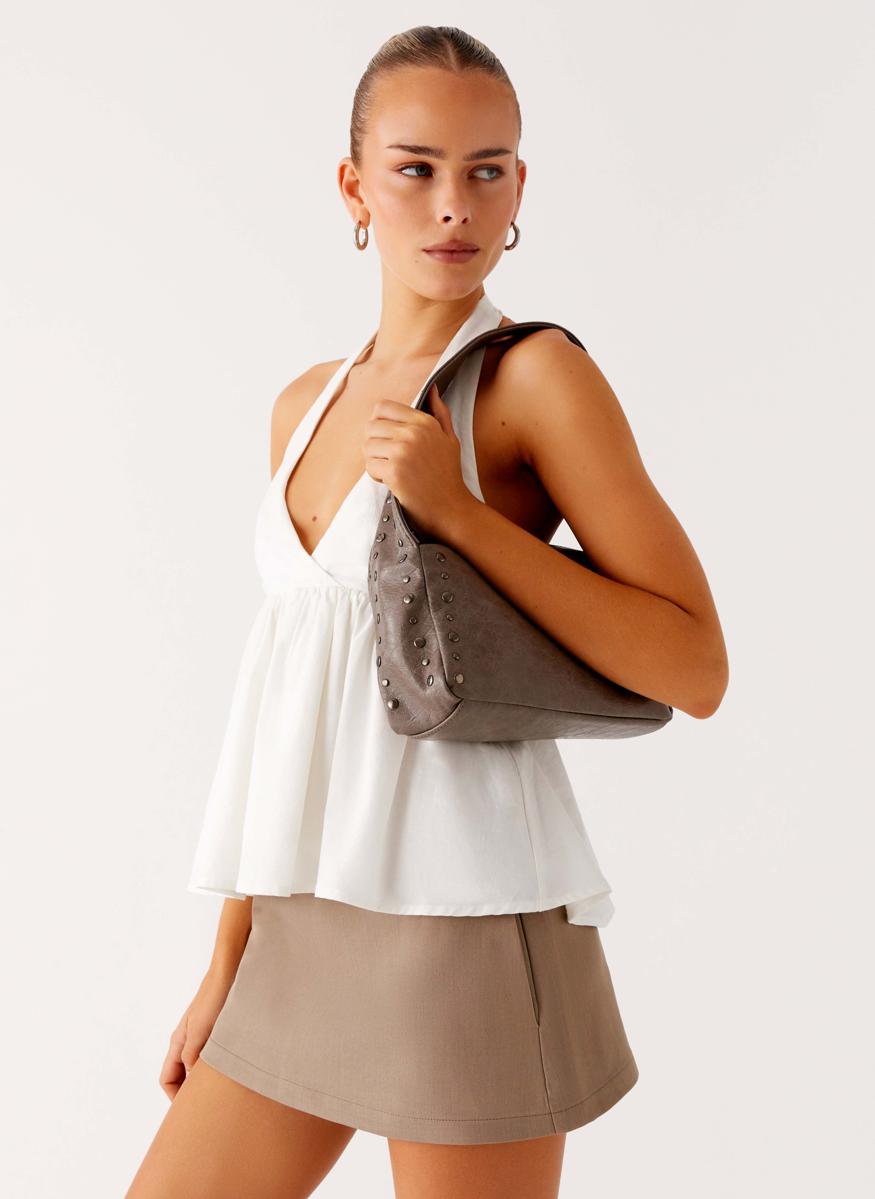 Studio Shoulder Bag - Washed Grey - Image 2