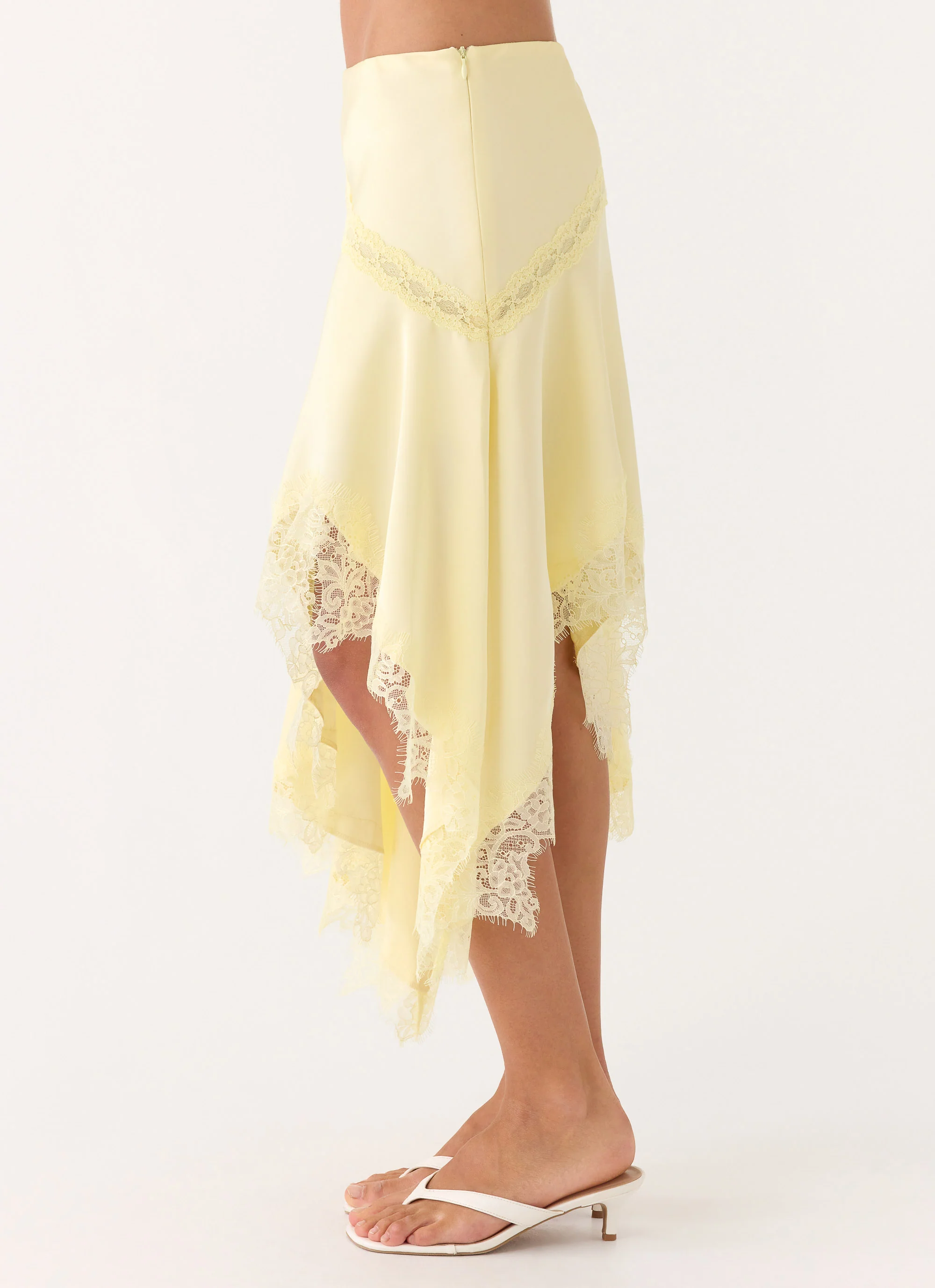 Suay Asymmetrical Midi Skirt - Yellow - Image 4