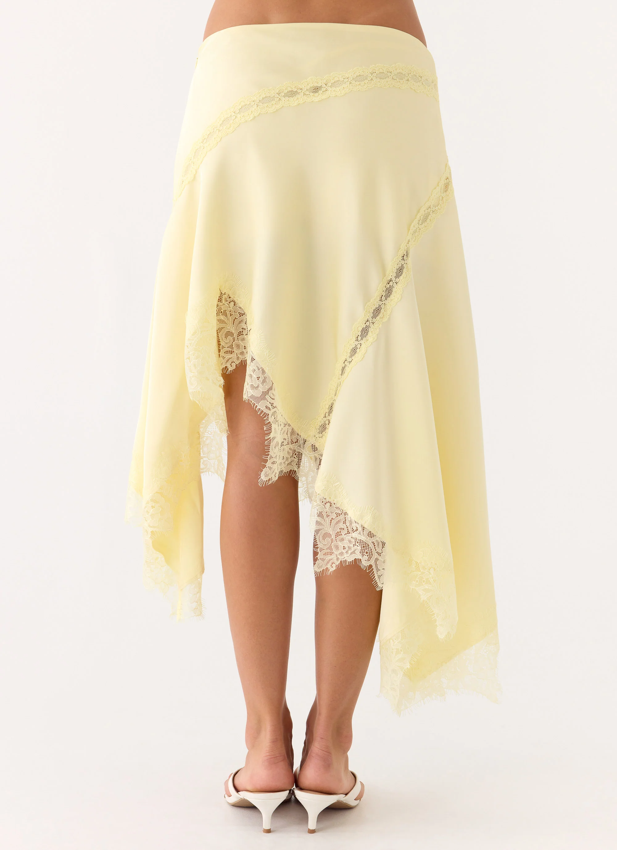 Suay Asymmetrical Midi Skirt - Yellow - Image 5