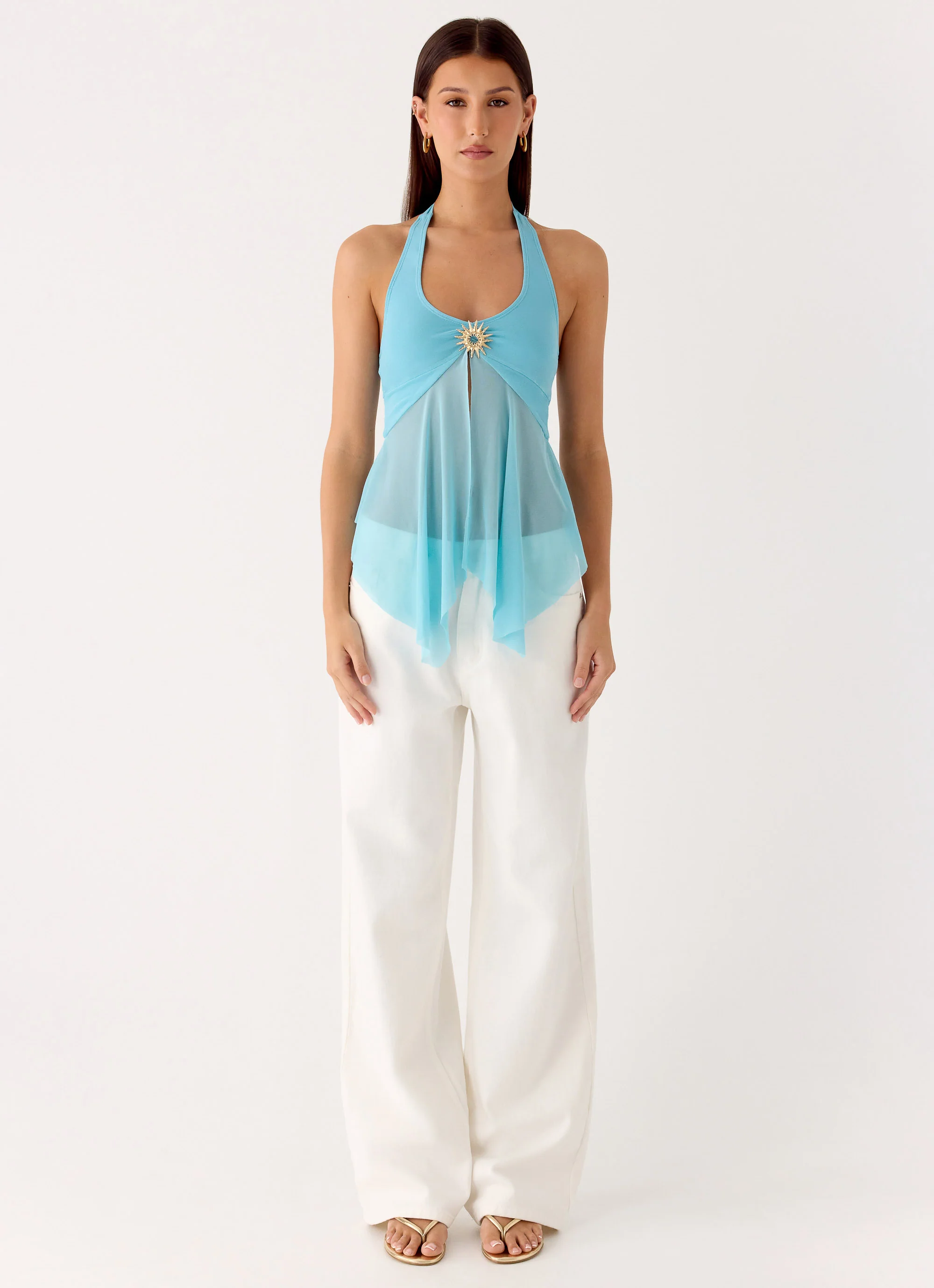 Sunbeam Mesh Top - Blue - Image 5