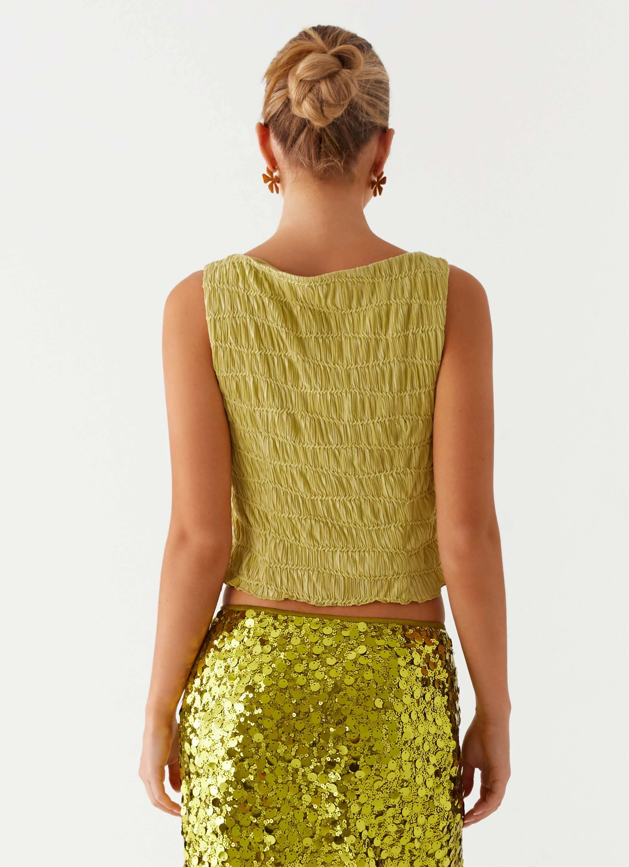 Supernova Boat Neck Top - Lime - Image 6