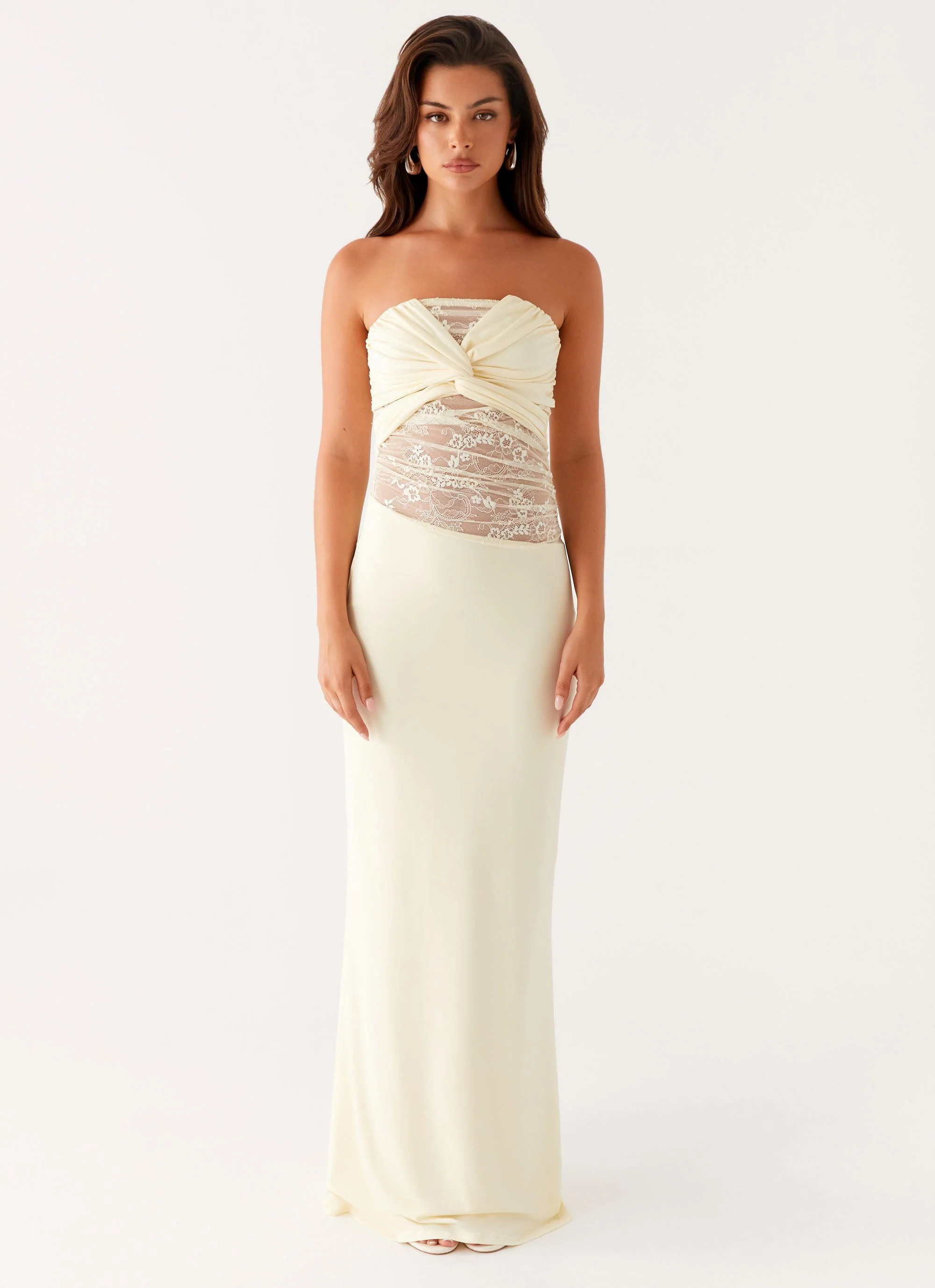 Sweet Energy Strapless Maxi Dress - Yellow - Image 2