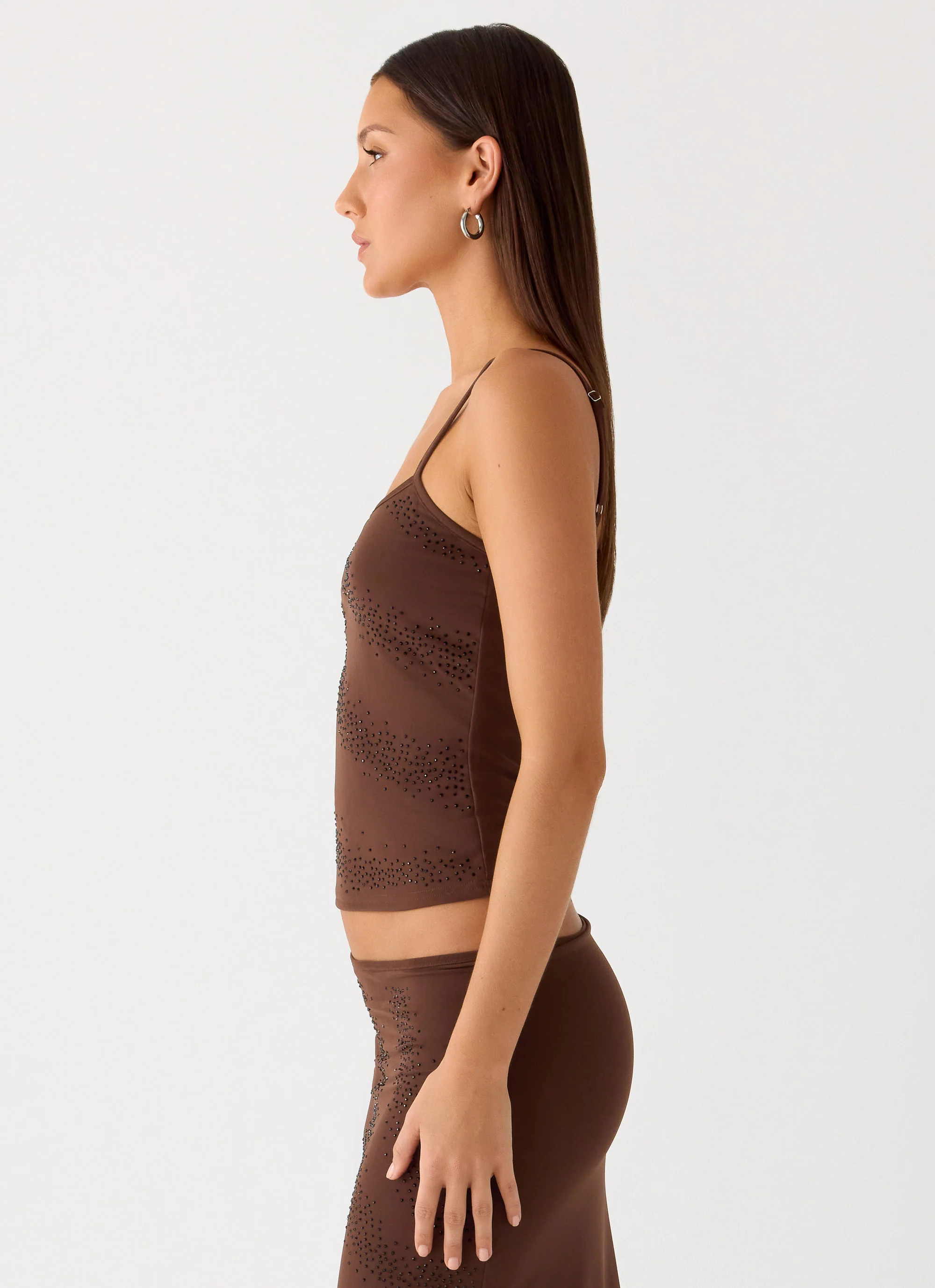 Sweet Sky Beaded Top - Chocolate - Image 5