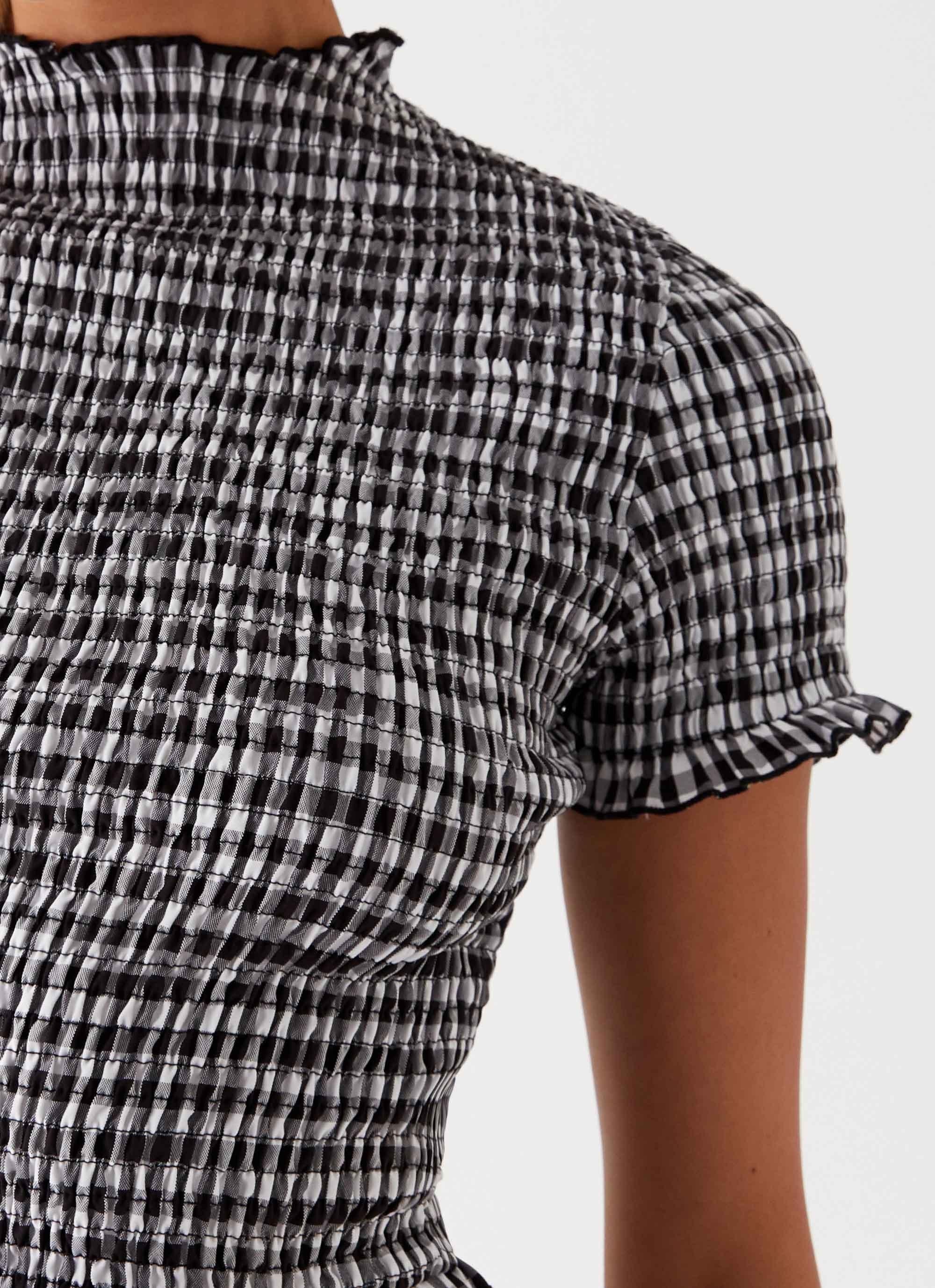 Sweetest Pie T-Shirt - Black Gingham - Image 2
