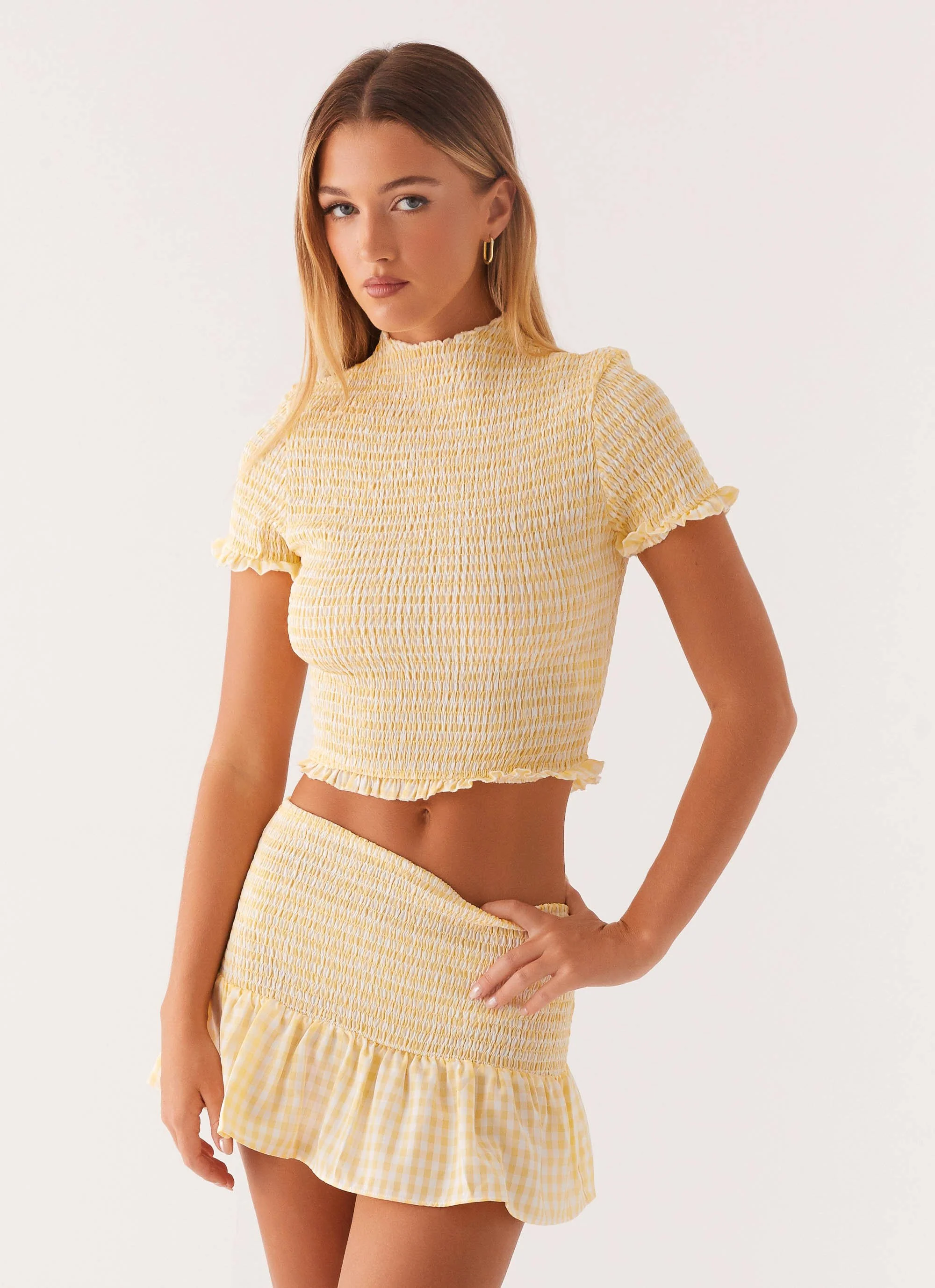 Sweetest Pie T-Shirt - Yellow Gingham - Image 6