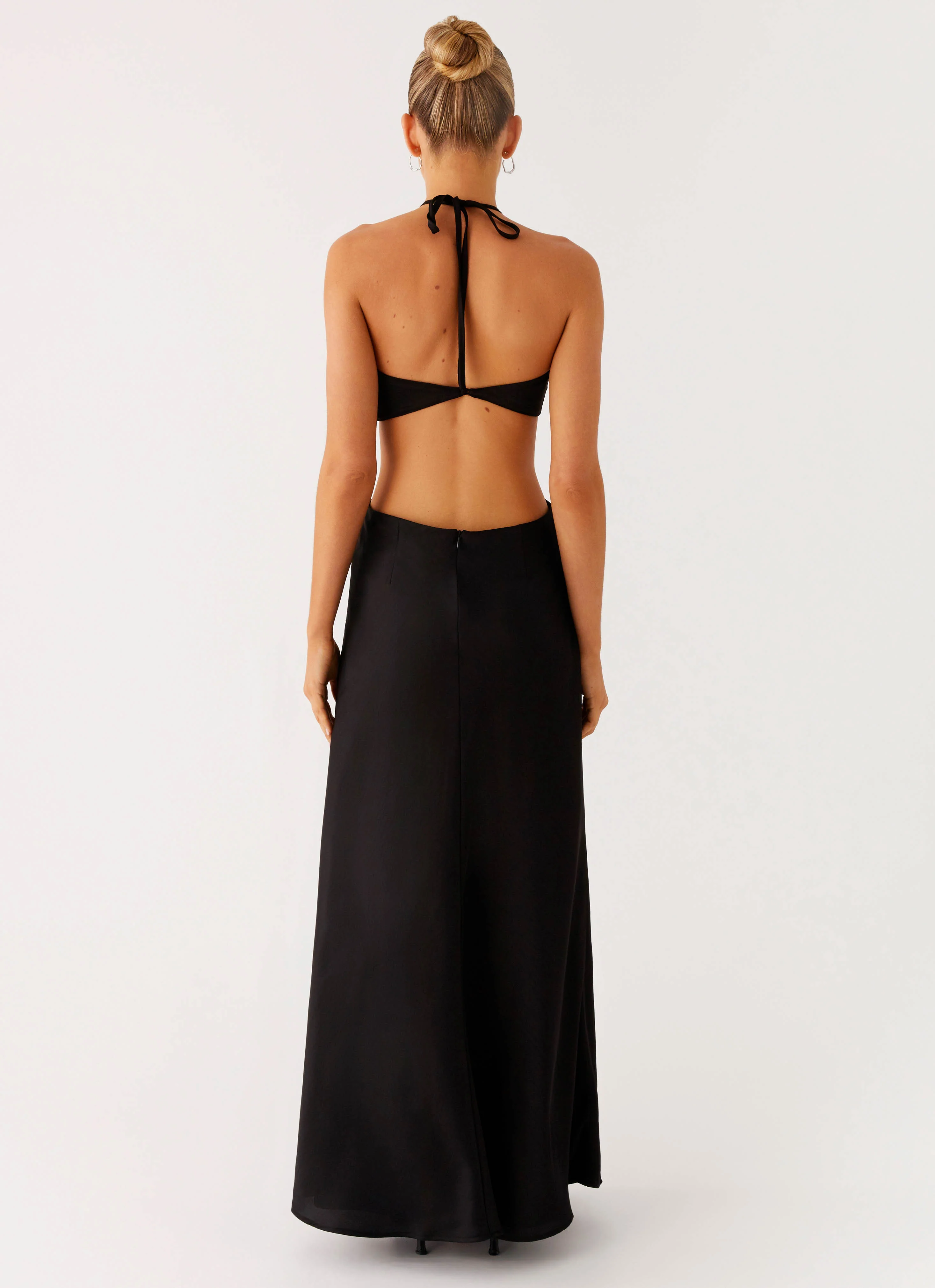 Sweetheart Cut Out Maxi Dress - Black - Image 3