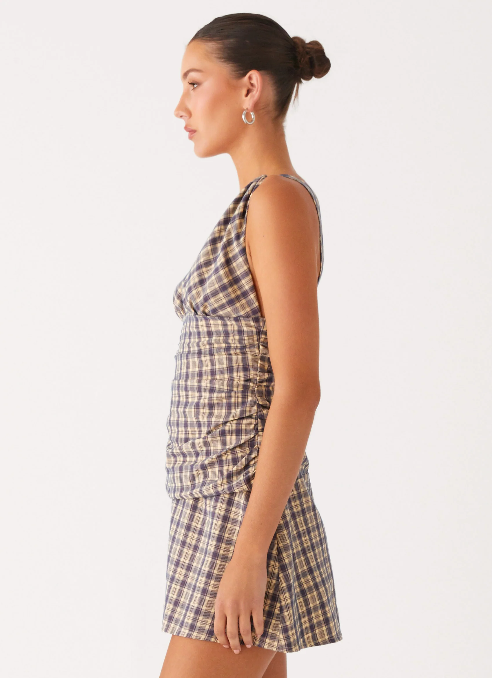 Tablo Drop Waist Mini Dress - Check Print - Image 3
