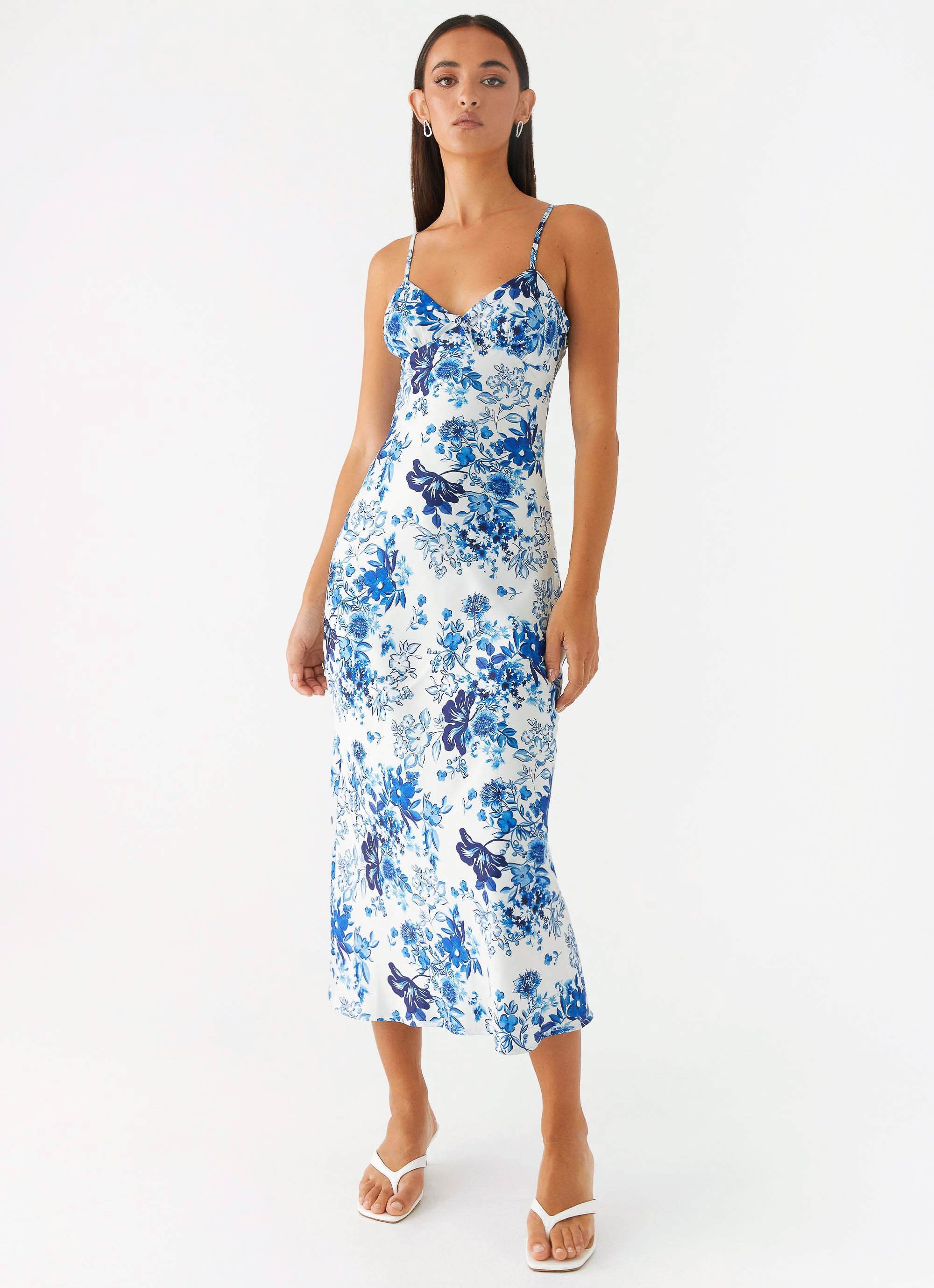 Take Chances Midi Dress - Serene Sky Floral - Image 4