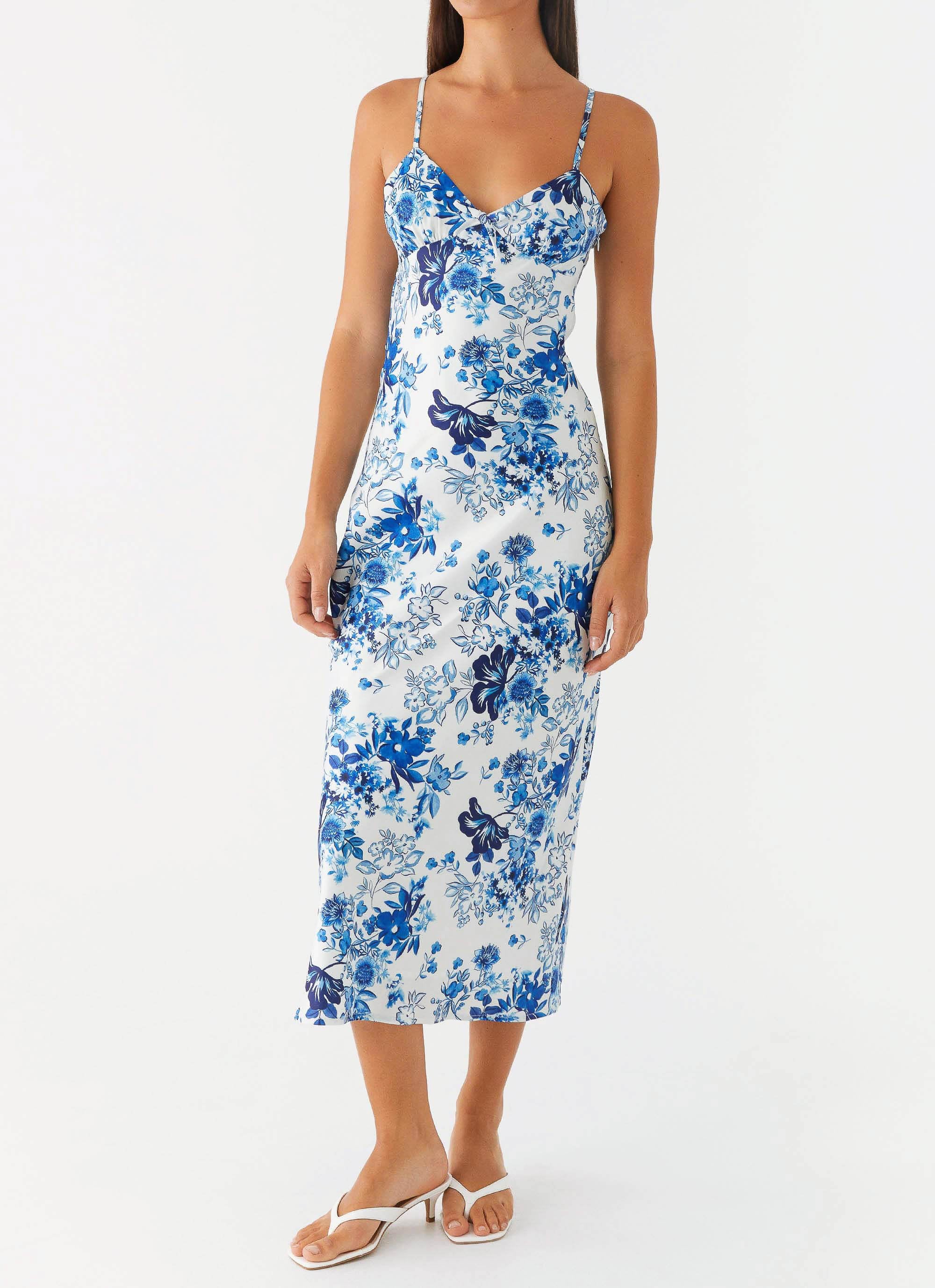 Take Chances Midi Dress - Serene Sky Floral - Image 6