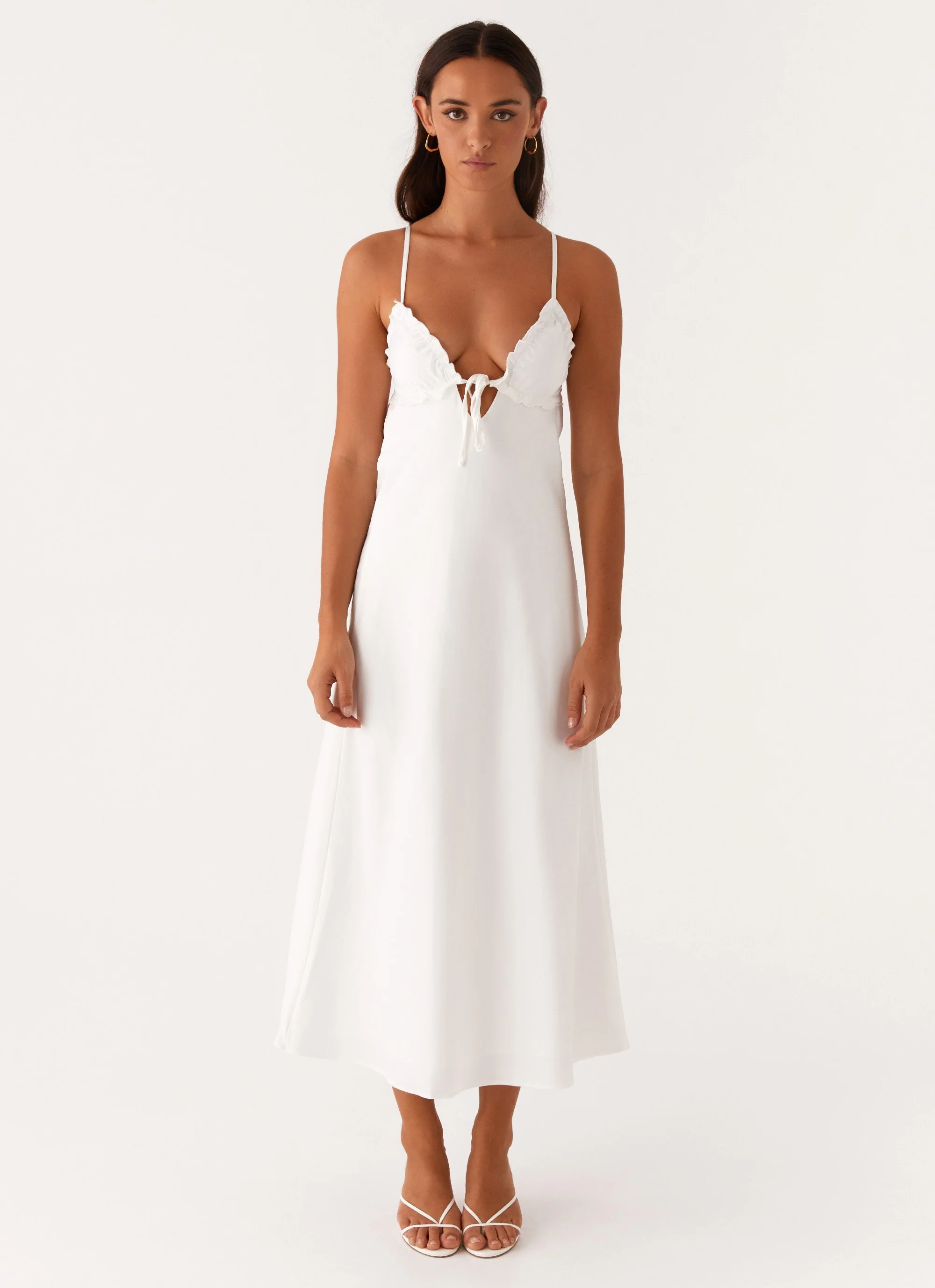 Take Note Midi Dress - White - Image 3