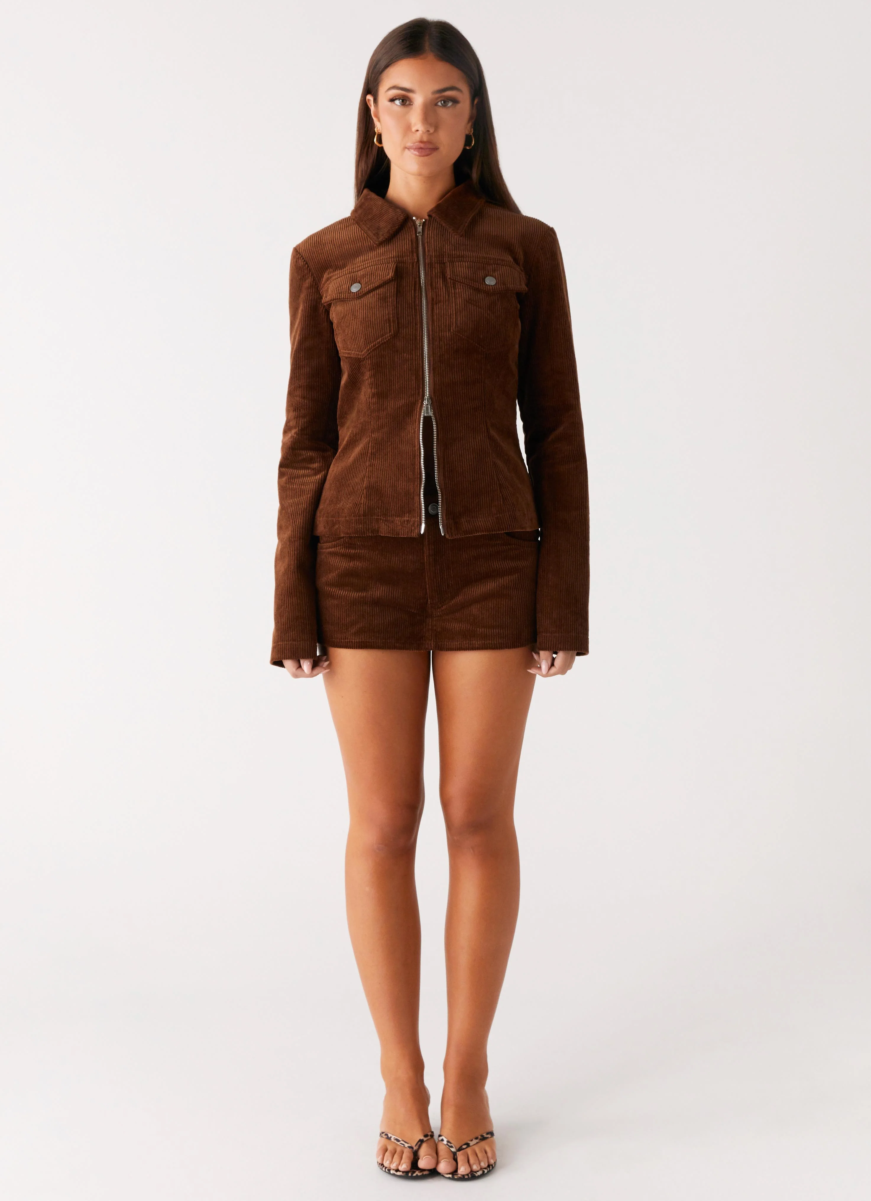 Taliyah Cord Jacket - Walnut - Image 2